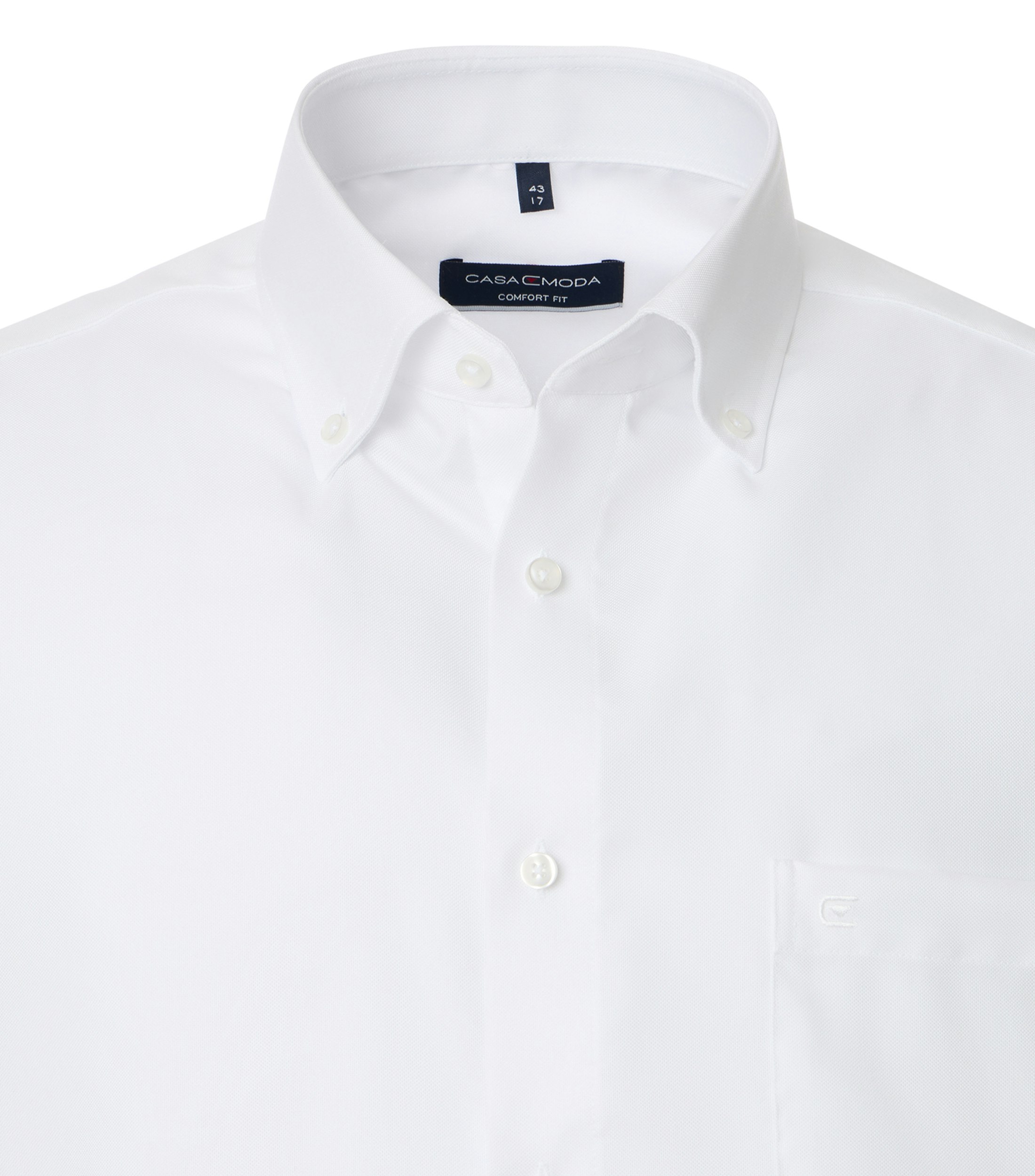 Ein Businesshemd im uni Muster in der Farbe Weiß