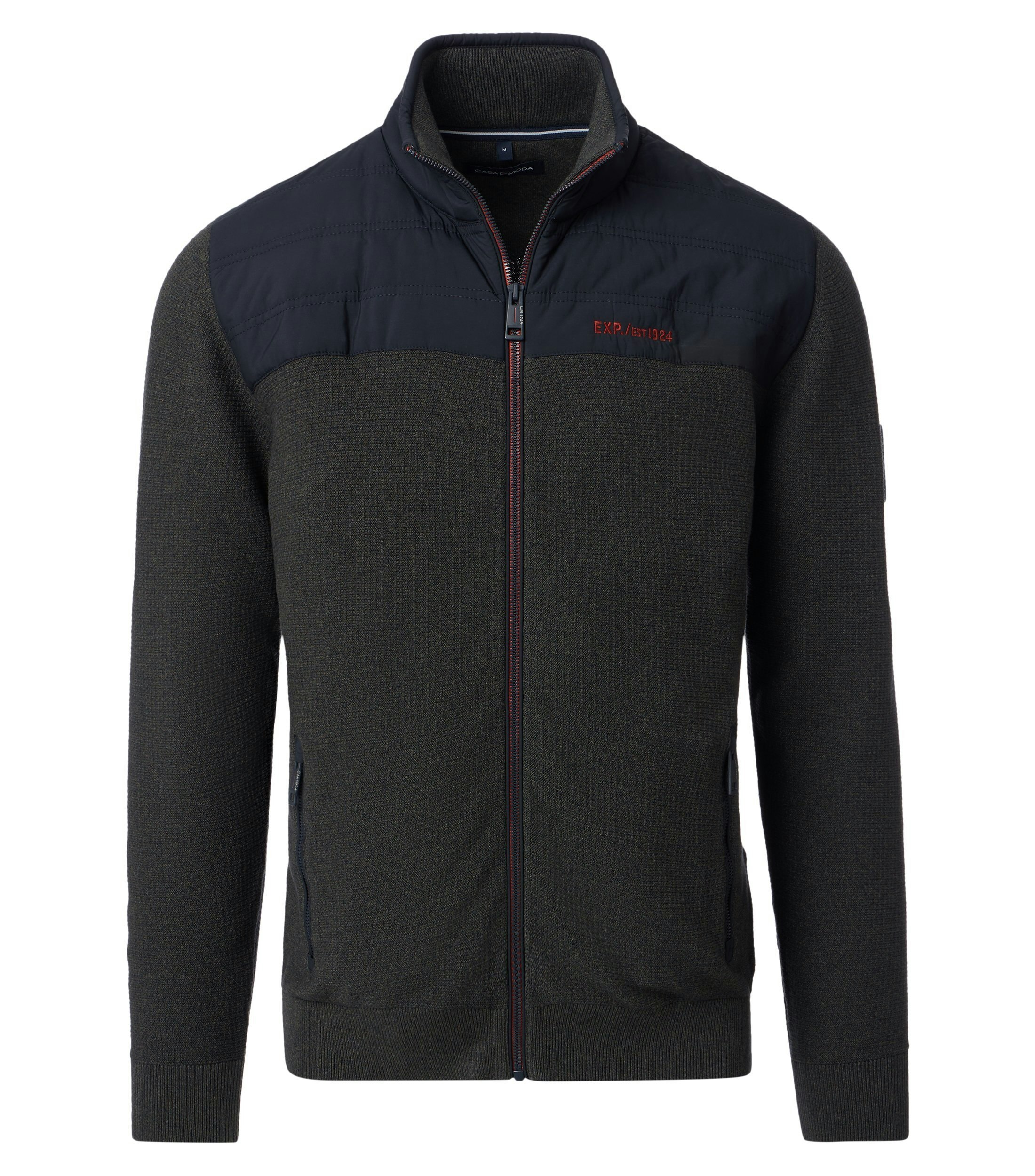 Ein Strickjacke im uni Muster in der Farbe Dunkelblau