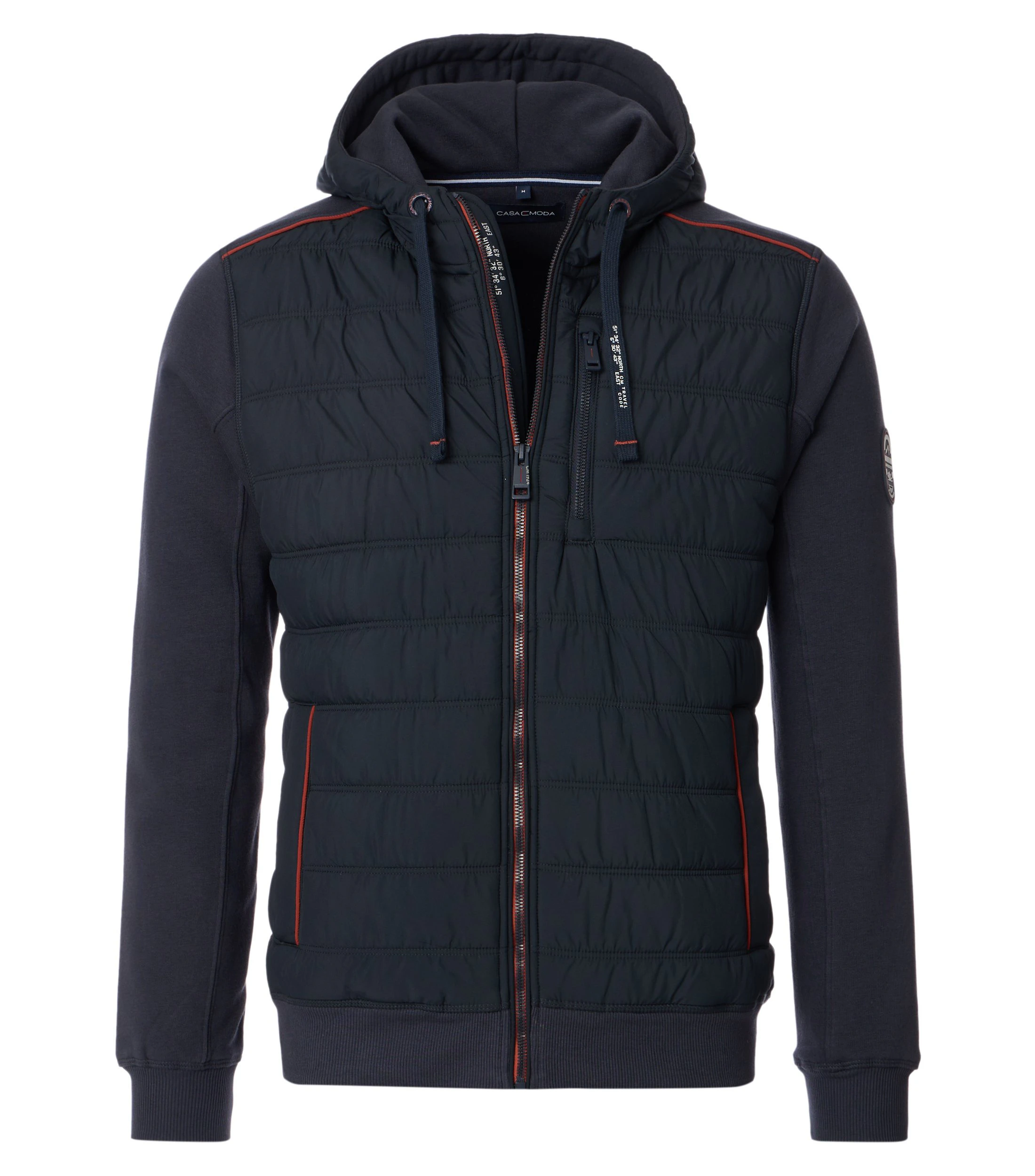Sweatjacke im unifarbenen Design in der Farbe Blau