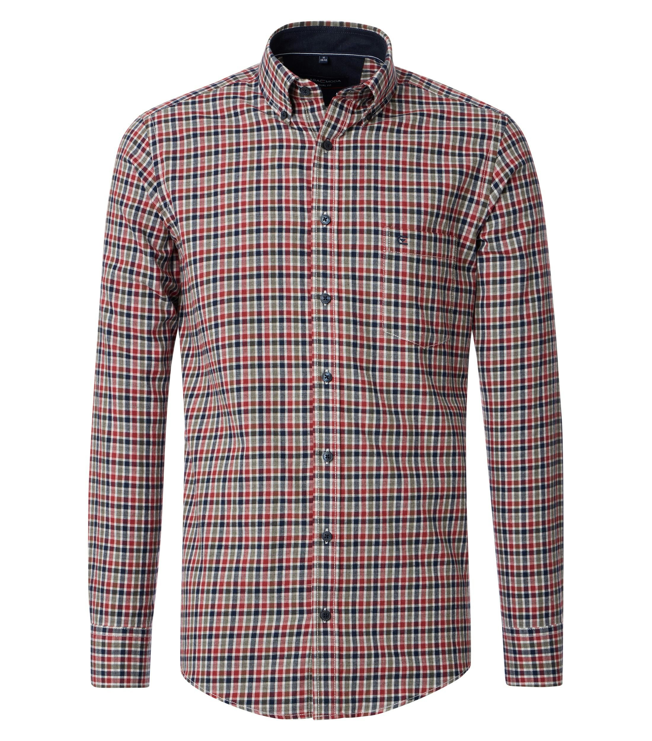 Ein Freizeithemd im kariert Muster in der Farbe Rot