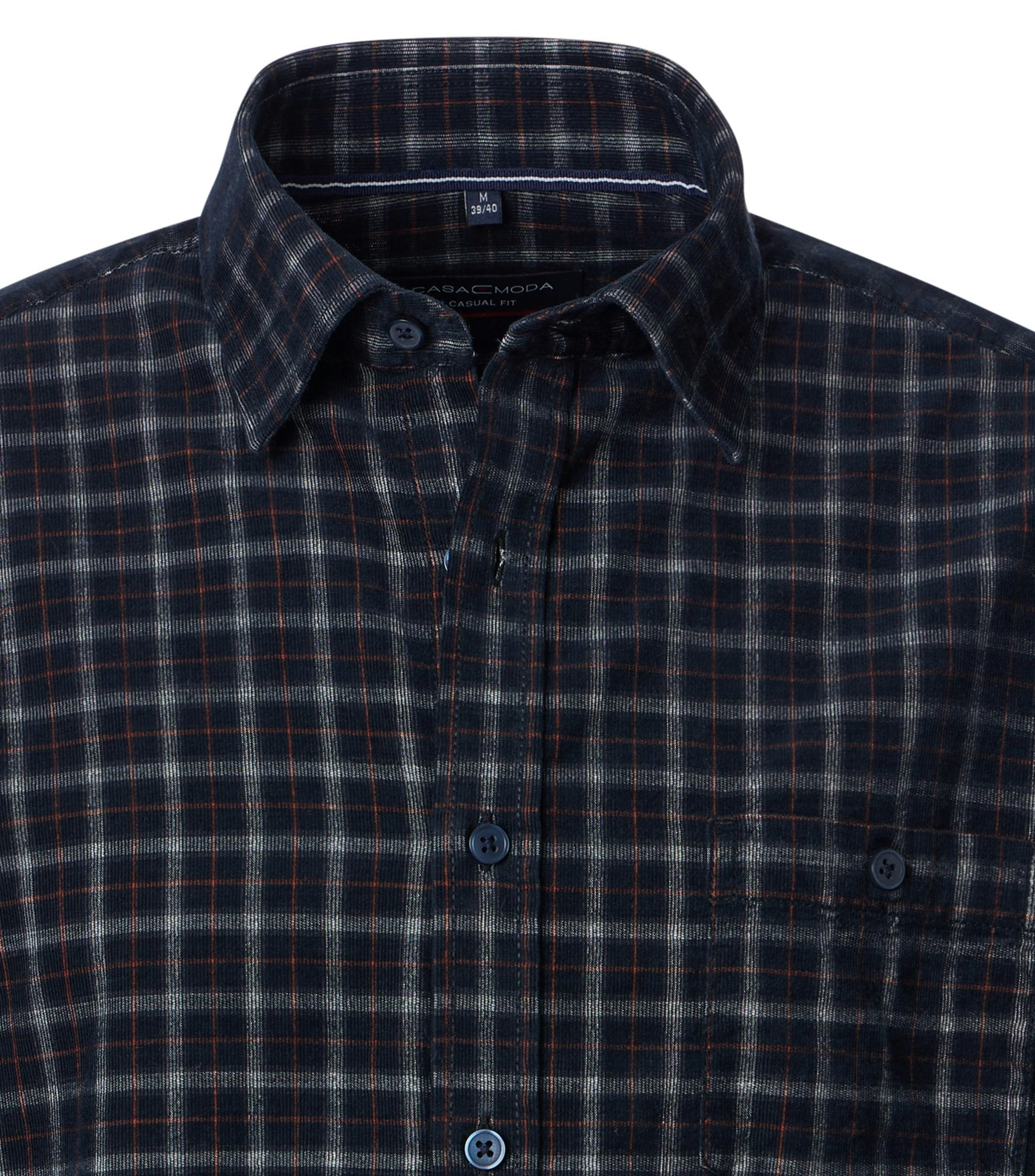 Ein Freizeithemd im kariert Muster in der Farbe Schwarz