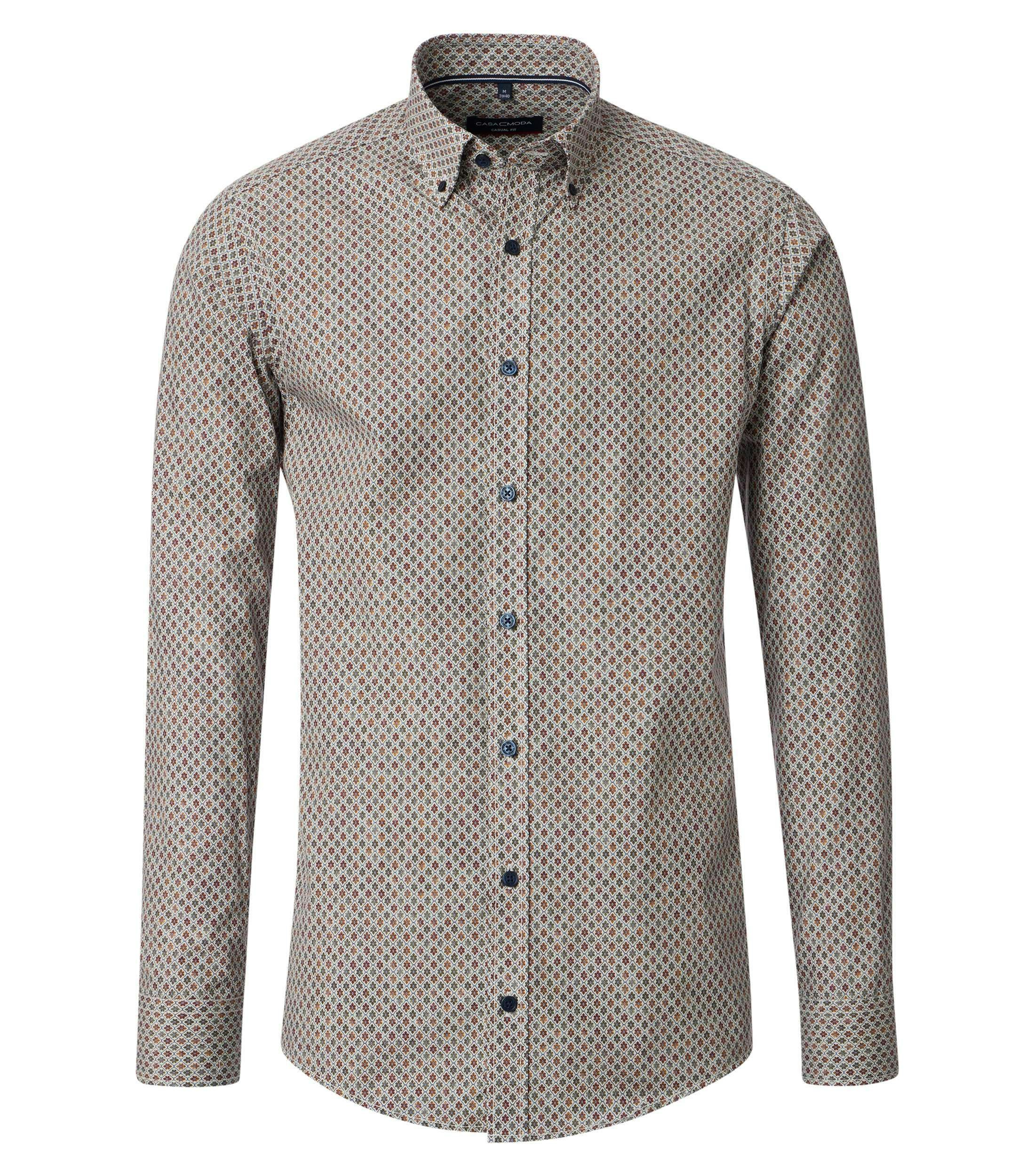 Ein Freizeithemd im Print Muster in der Farbe Grün