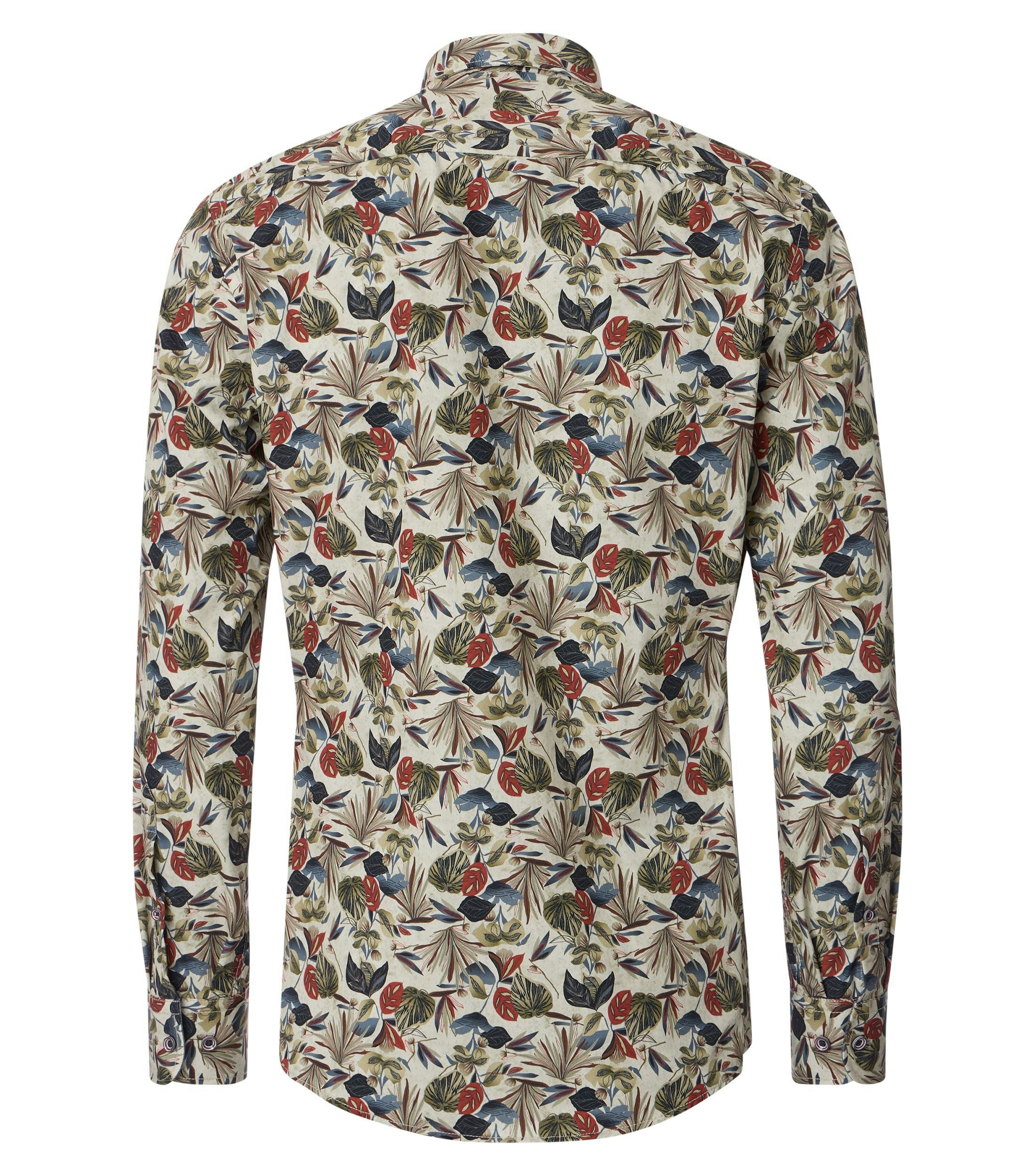 Ein Freizeithemd im Print Muster in der Farbe Rot