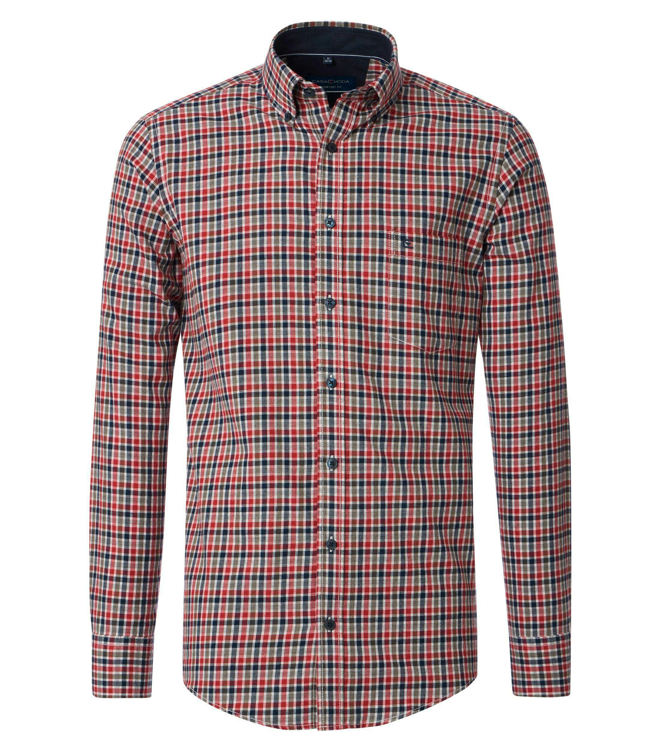 Ein Freizeithemd im kariert Muster in der Farbe Orange