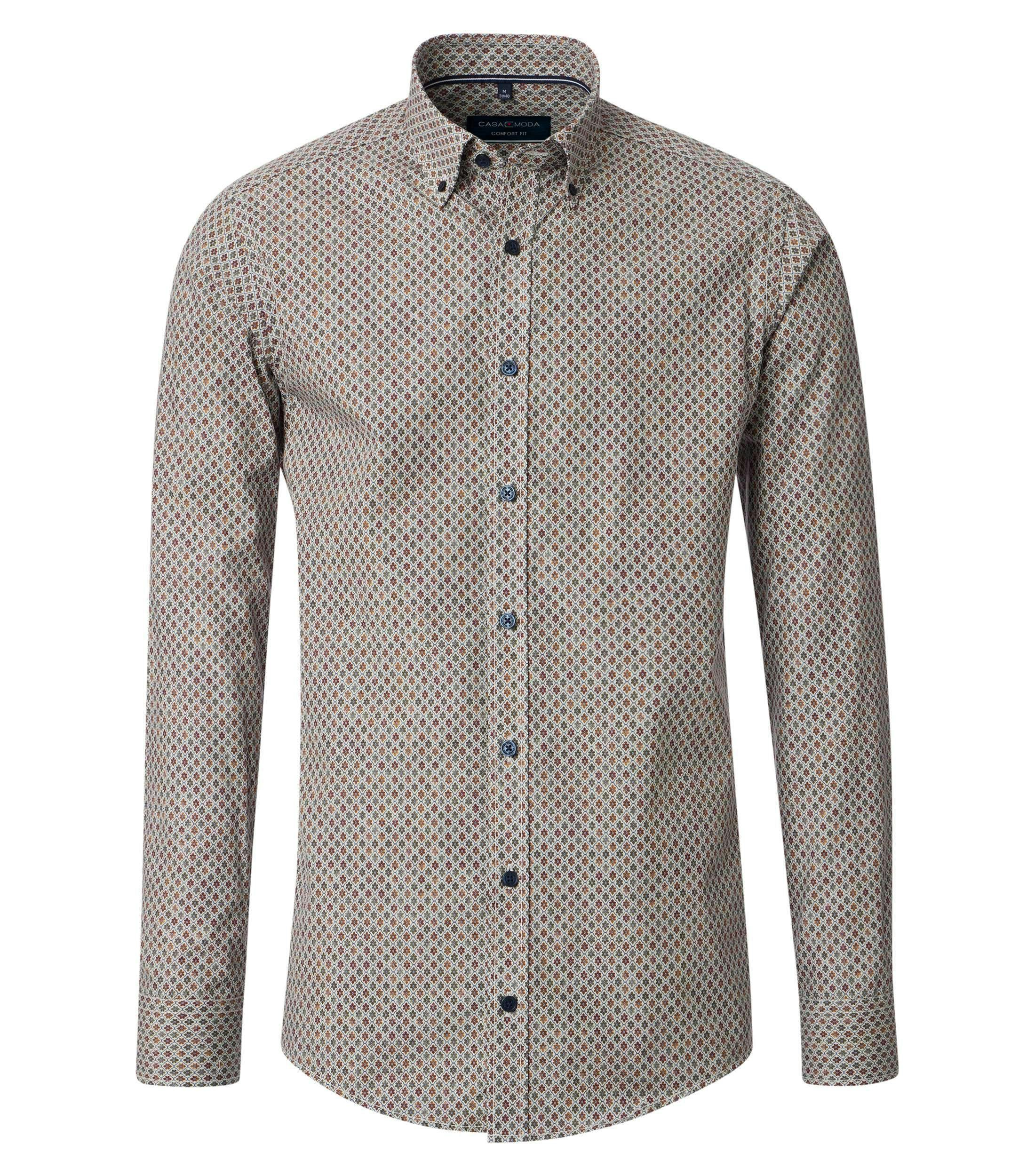 Ein Freizeithemd im Print Muster in der Farbe Grün