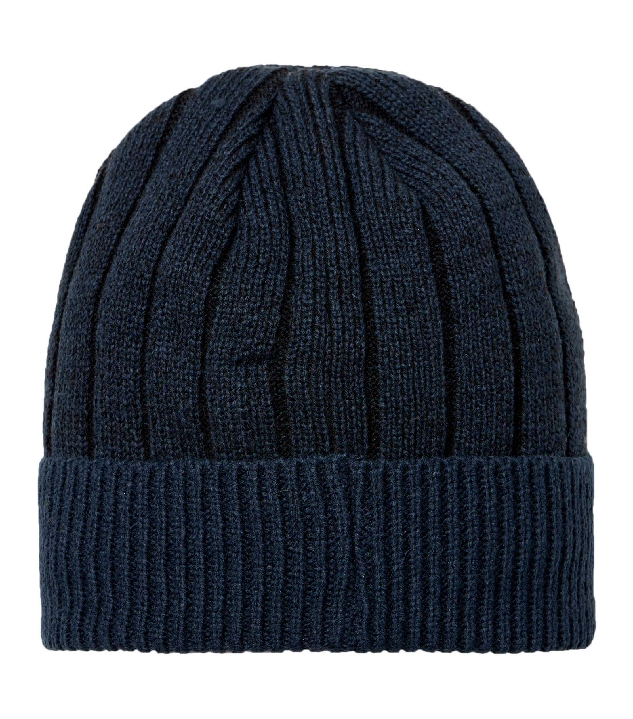 Ein Mütze im uni Muster in der Farbe Blau