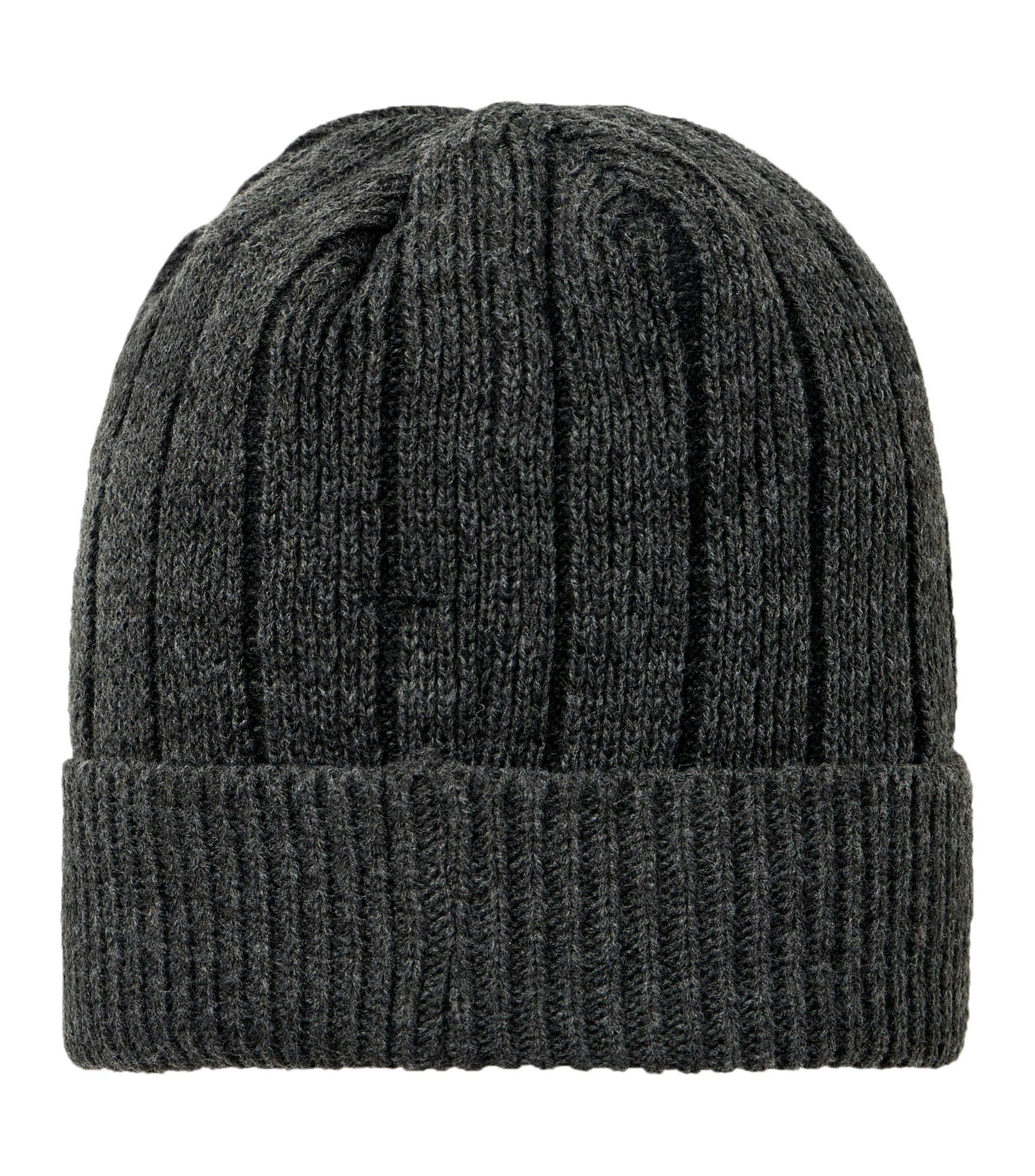 Ein Mütze im uni Muster in der Farbe Grau