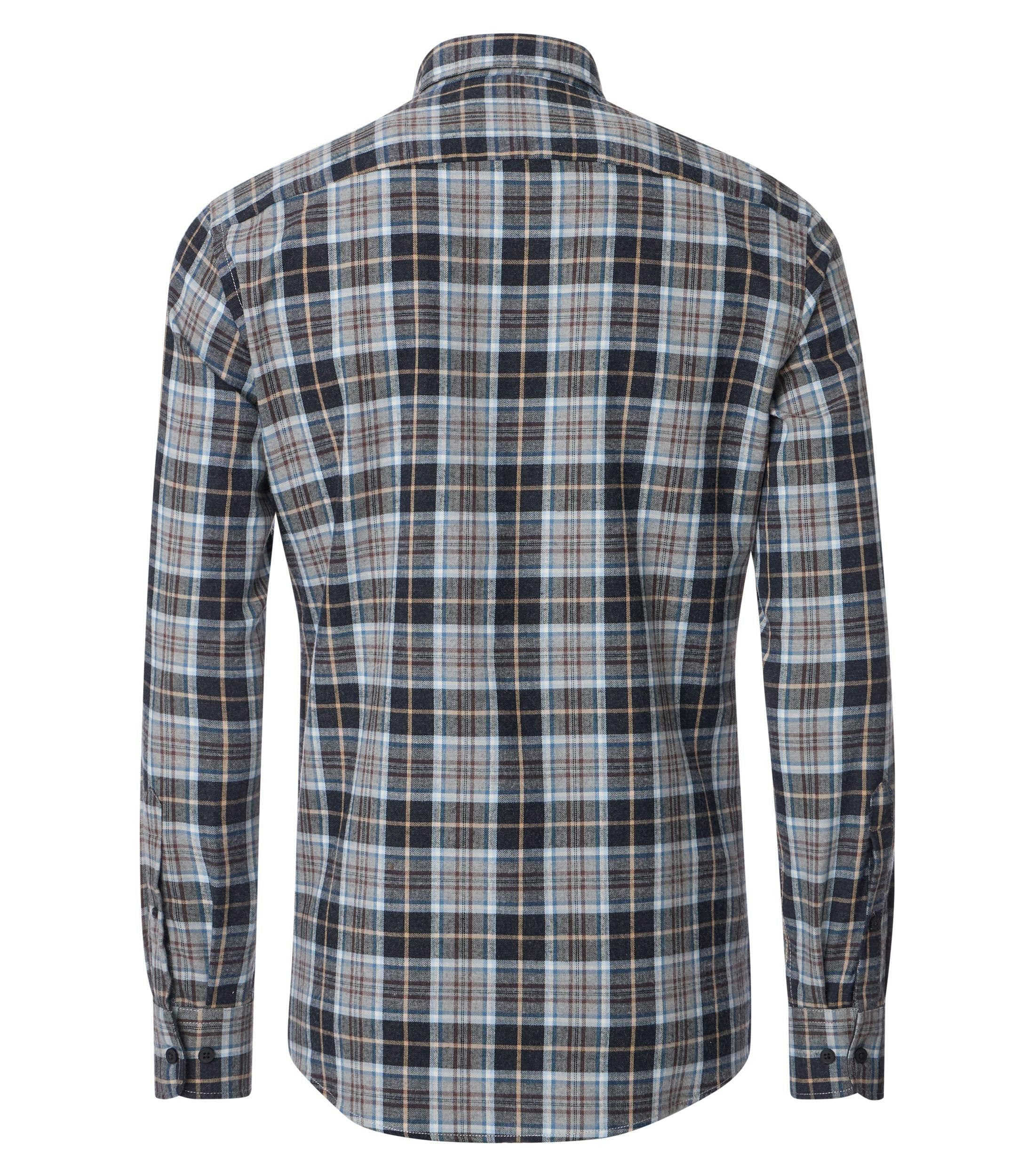 Ein Freizeithemd im kariert Muster in der Farbe Blau
