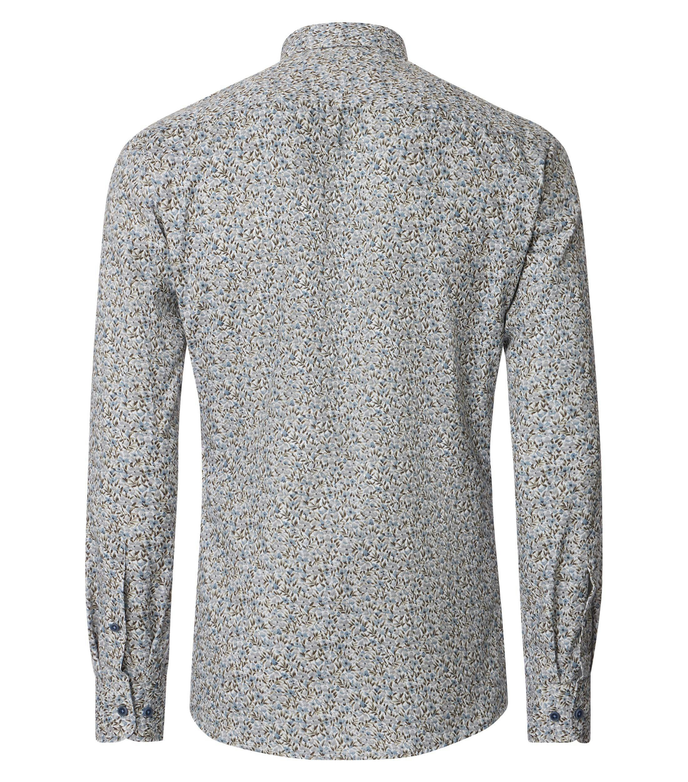 Ein Freizeithemd im Print Muster in der Farbe Champagner Beige