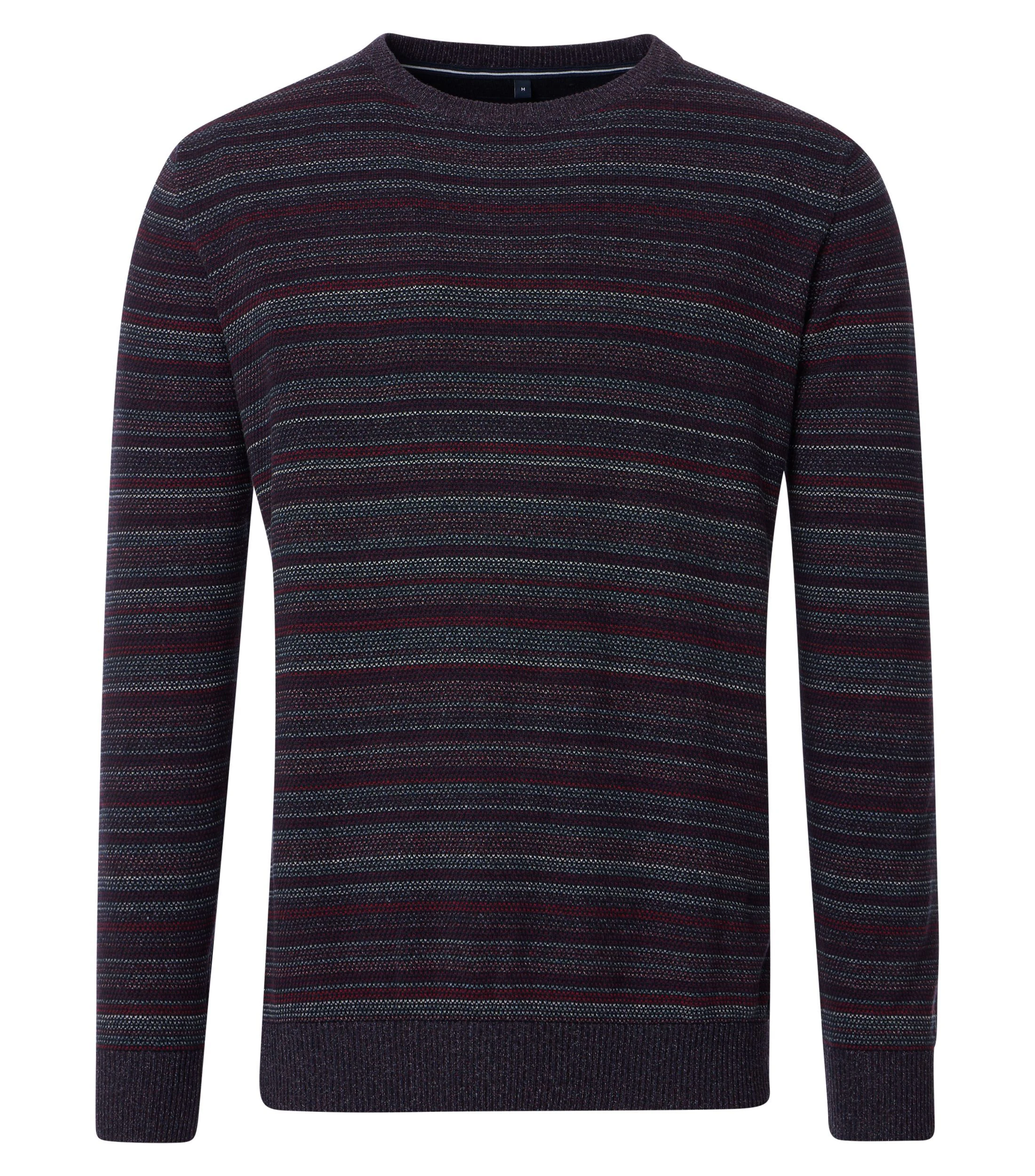 Pullover im gestreiften Muster in der Farbe Rot