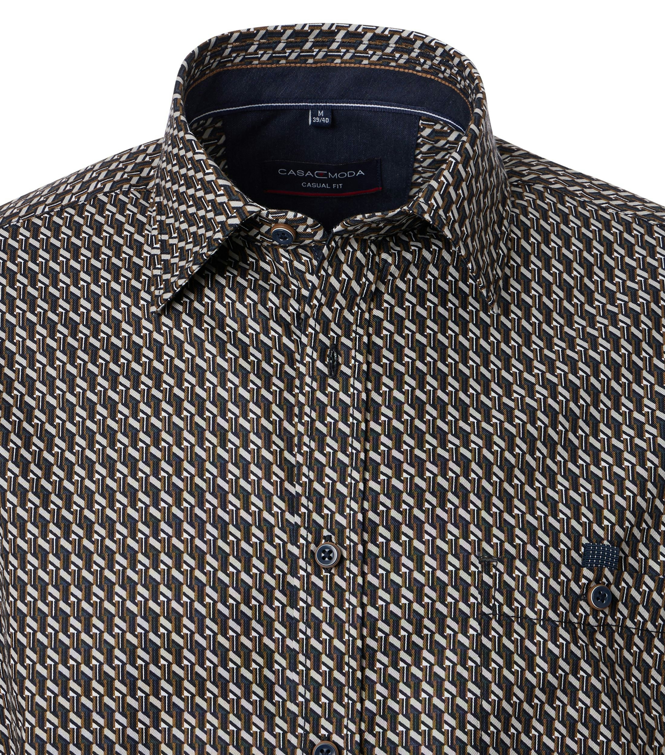 Ein Freizeithemd im Print Muster in der Farbe Gelb