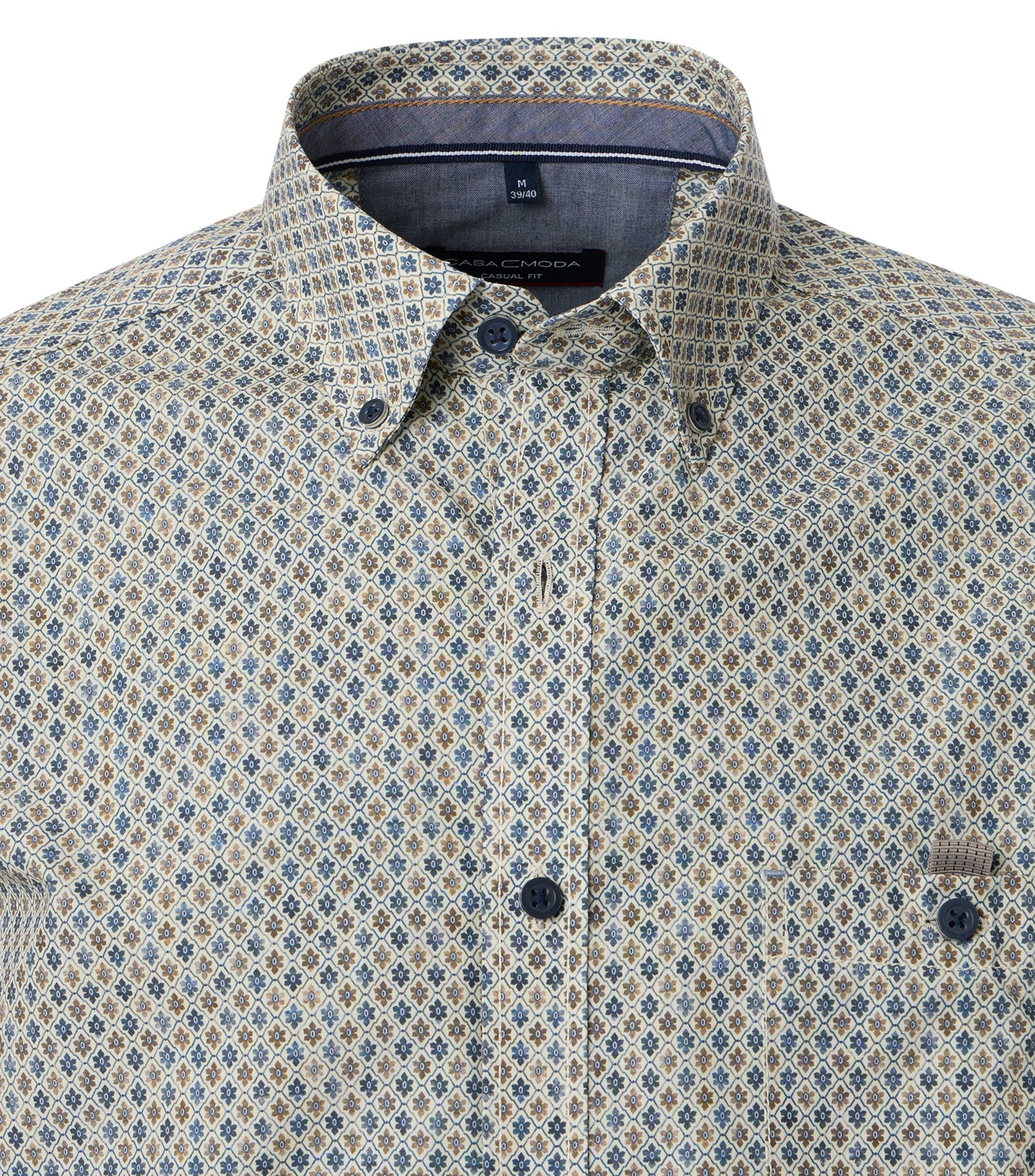 Ein Freizeithemd im Print Muster in der Farbe Hellgelb