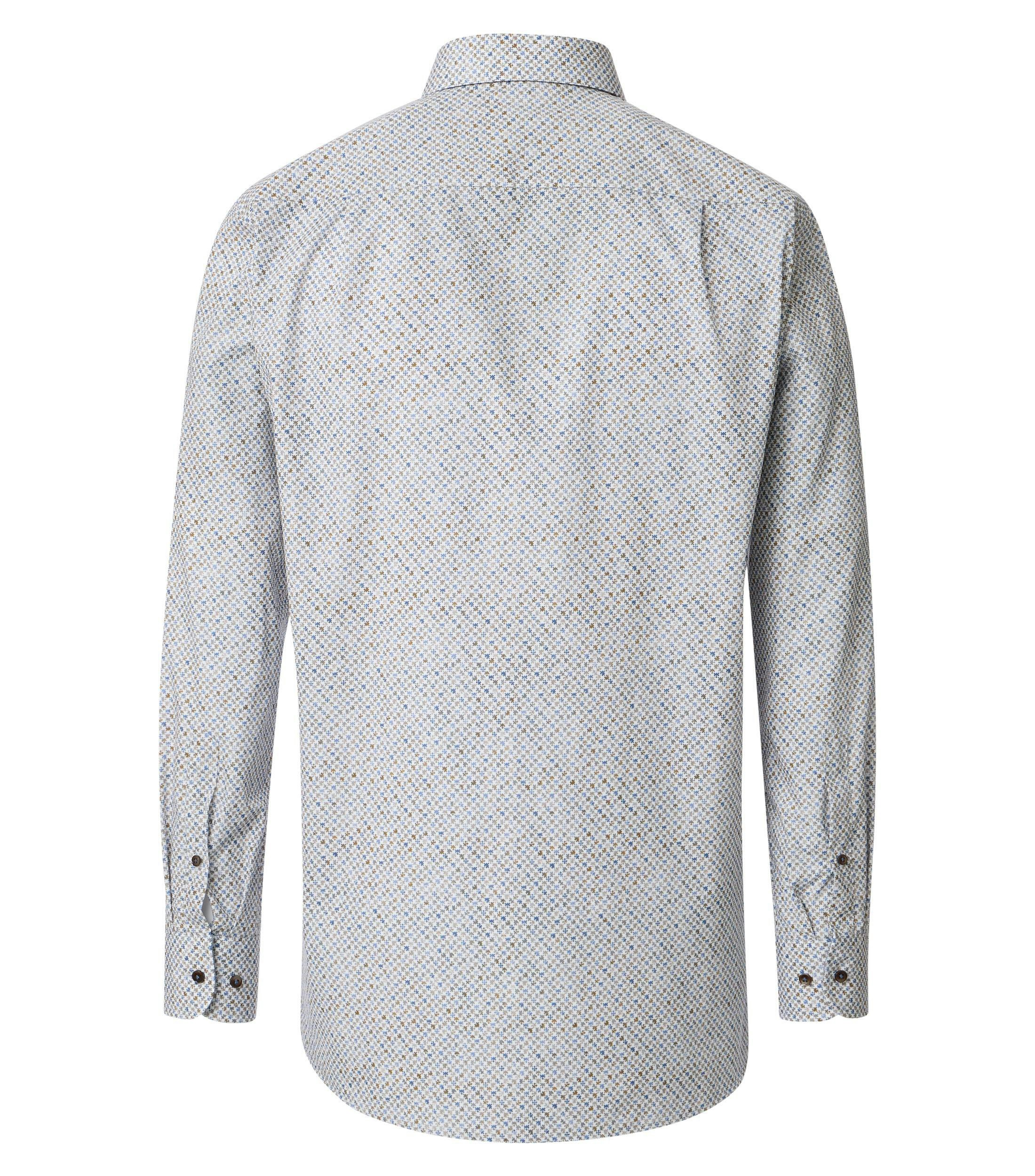 Ein Businesshemd im Print Muster in der Farbe Braun