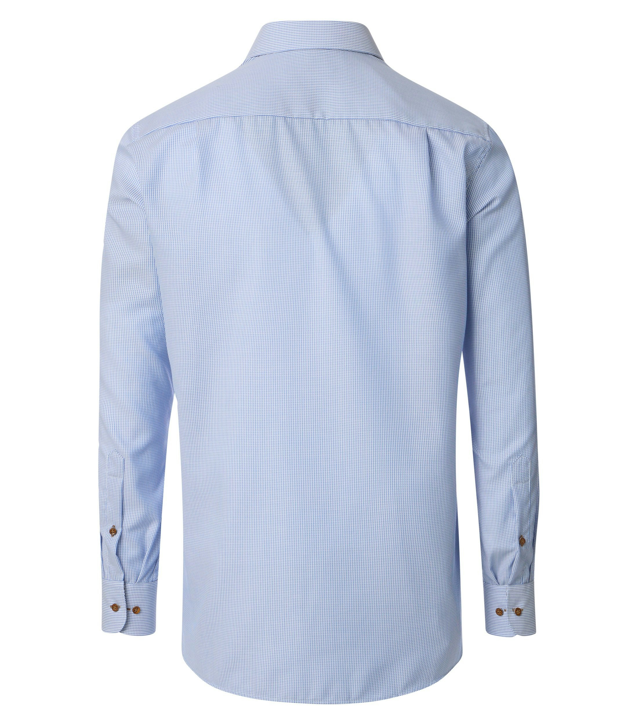 Ein Businesshemd im uni Muster in der Farbe Blau