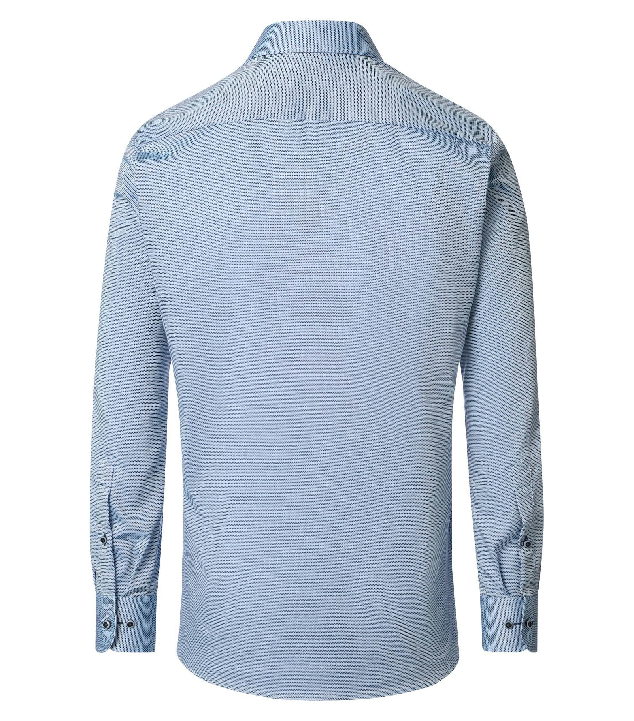 Ein Businesshemd im uni Muster in der Farbe Blau
