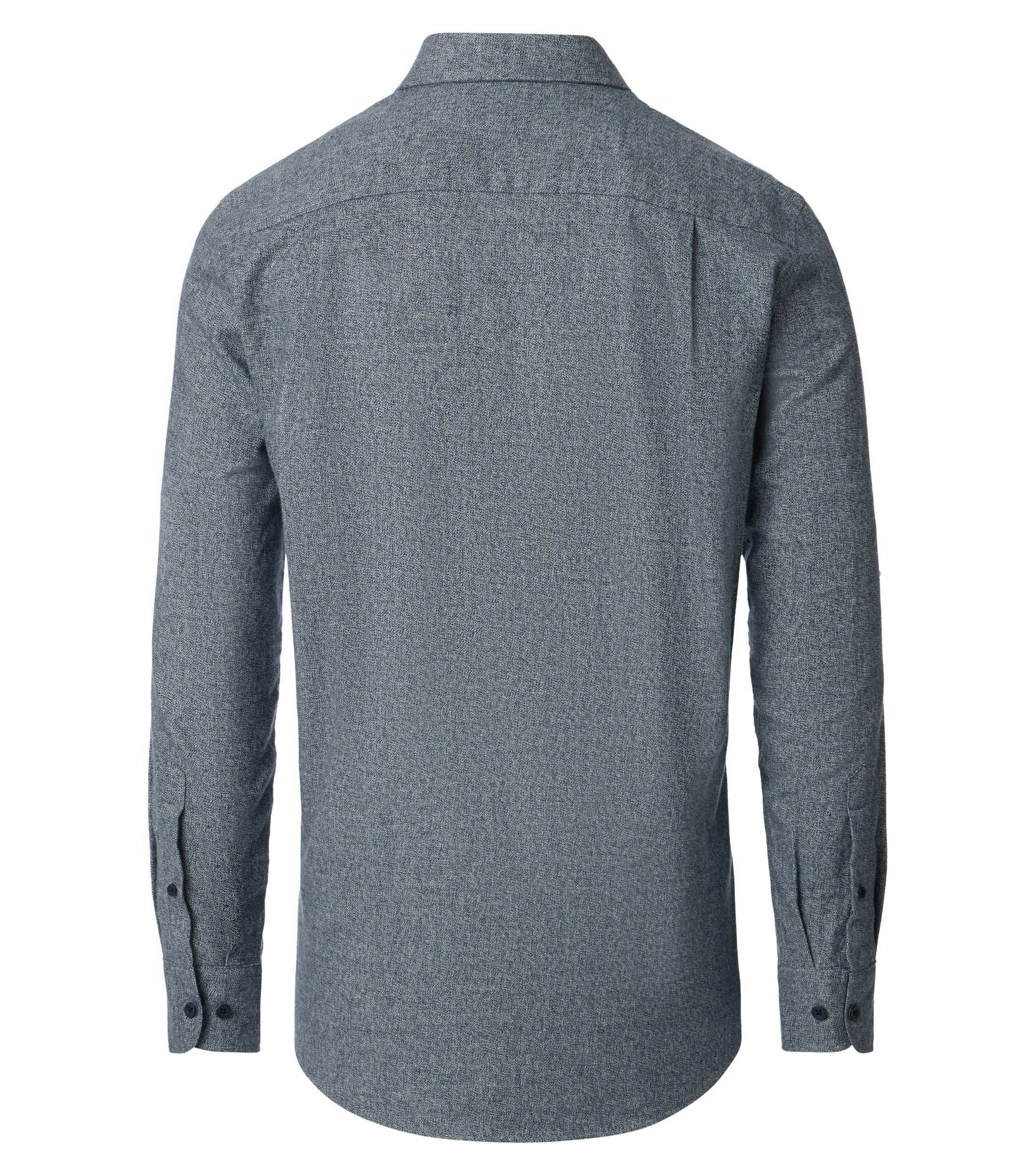 Ein Freizeithemd im uni Muster in der Farbe Blau