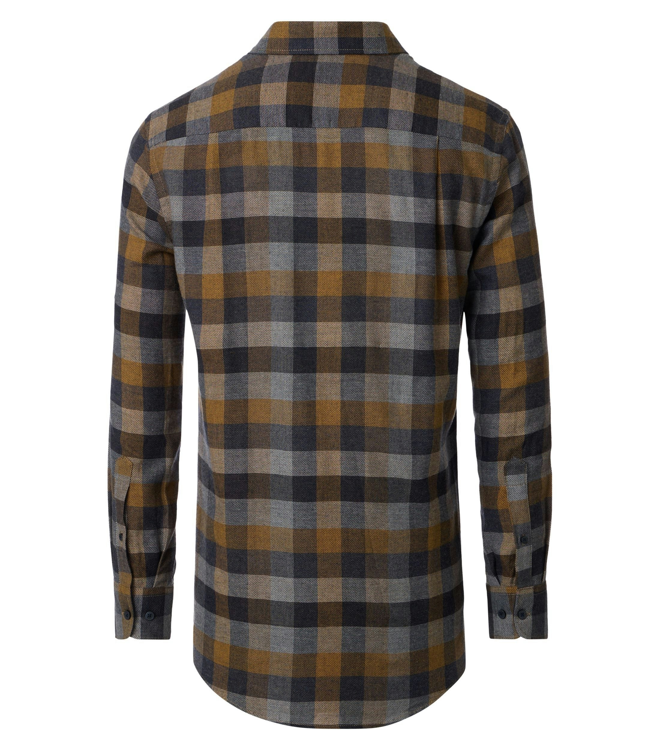 Ein Freizeithemd im kariert Muster in der Farbe Gelb