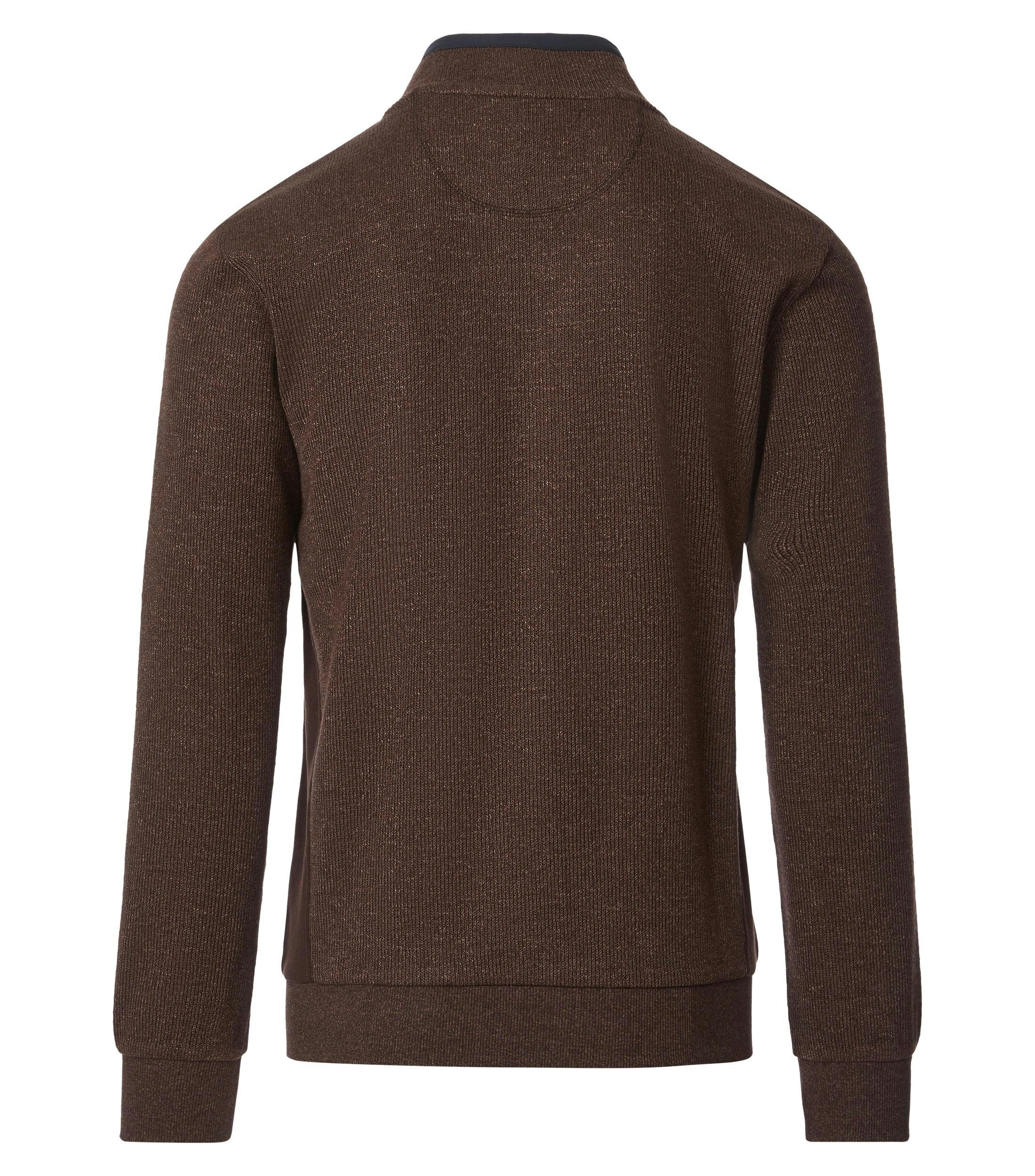 Ein Sweatjacke im uni Muster in der Farbe Braun