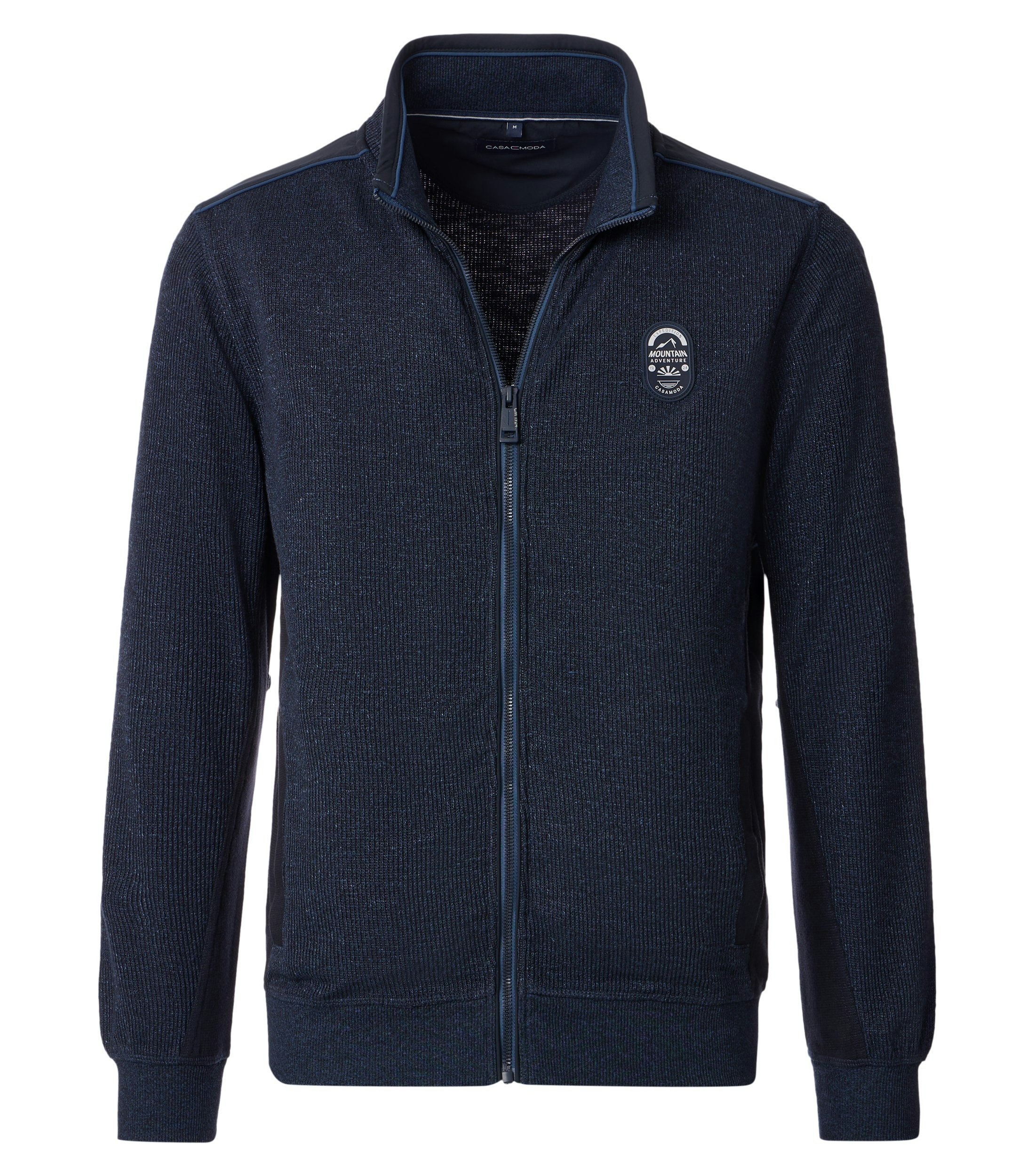 Ein Sweatjacke im uni Muster in der Farbe Dunkelblau