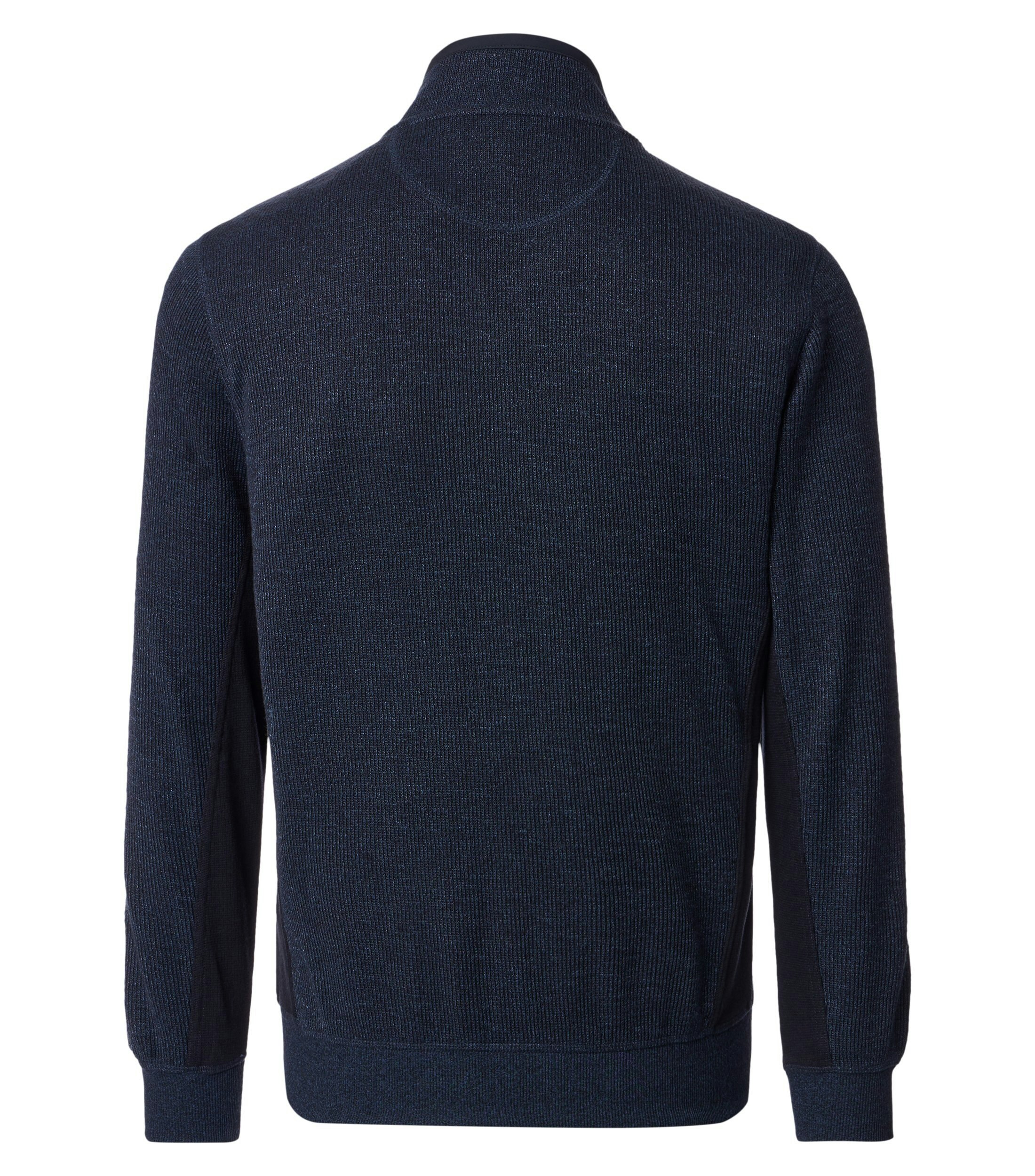 Ein Sweatjacke im uni Muster in der Farbe Dunkelblau