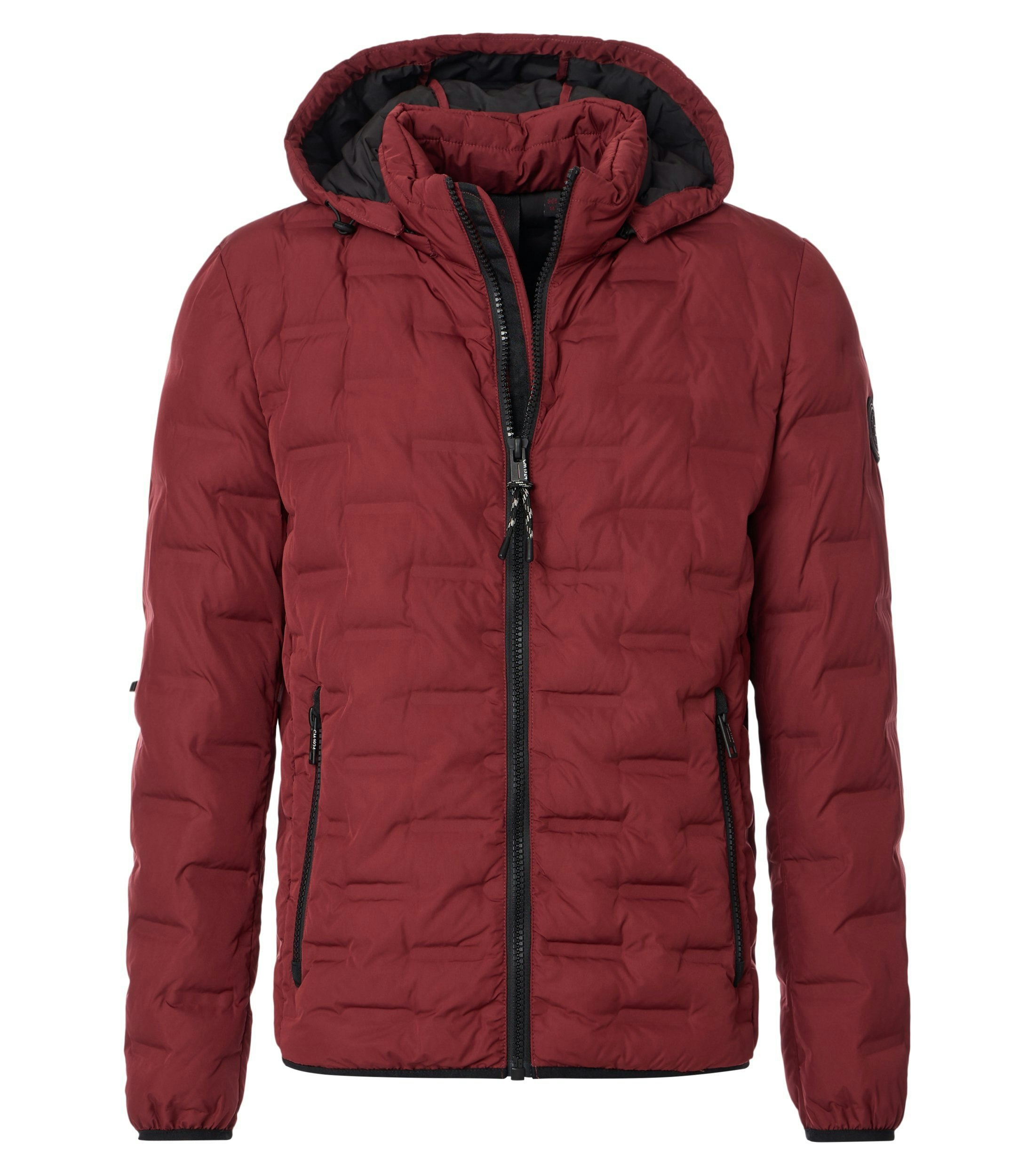 Ein Jacke im uni Muster in der Farbe Rot