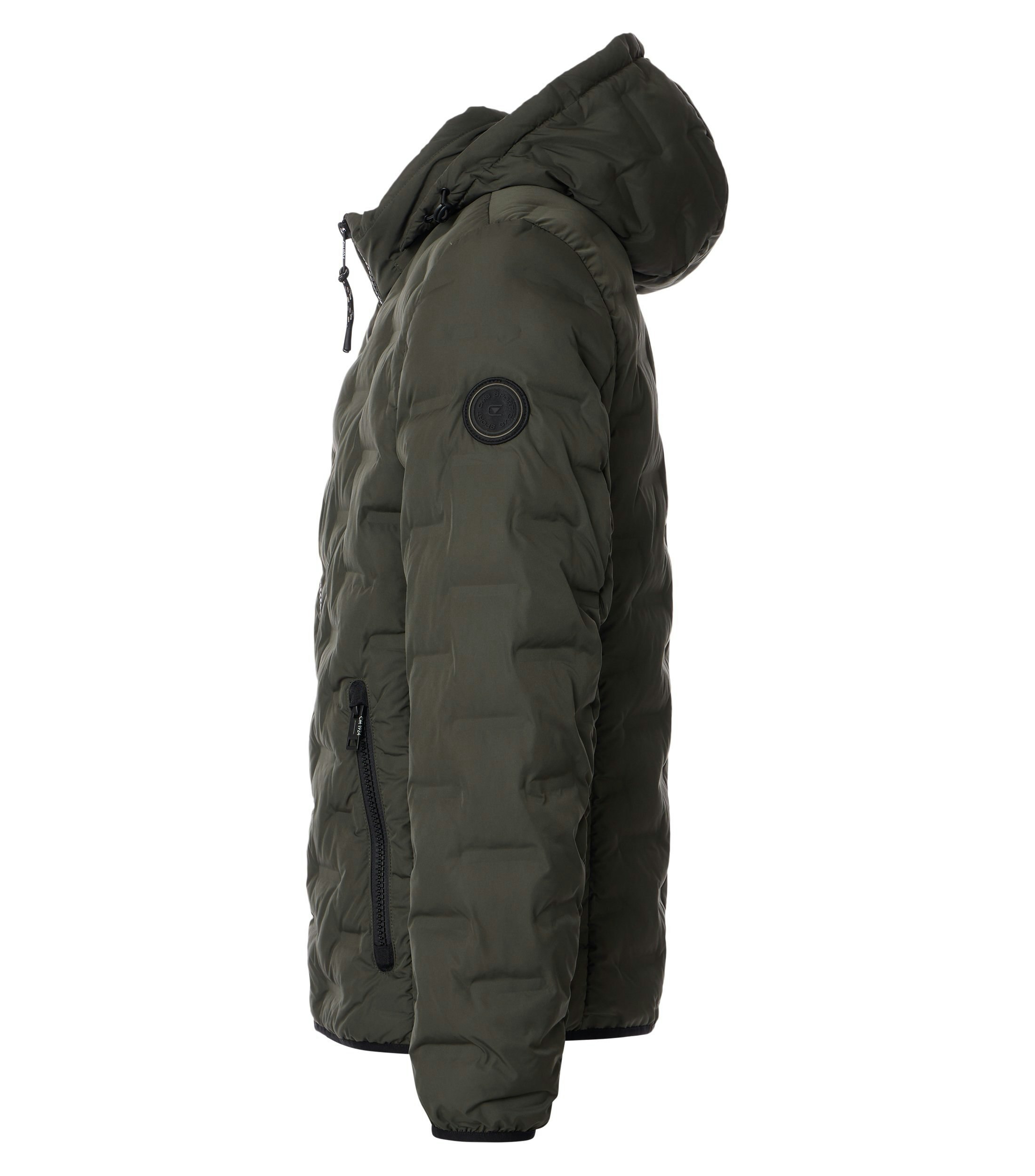 Jacke im unifarbenen Design in der Farbe Dunkelgrün