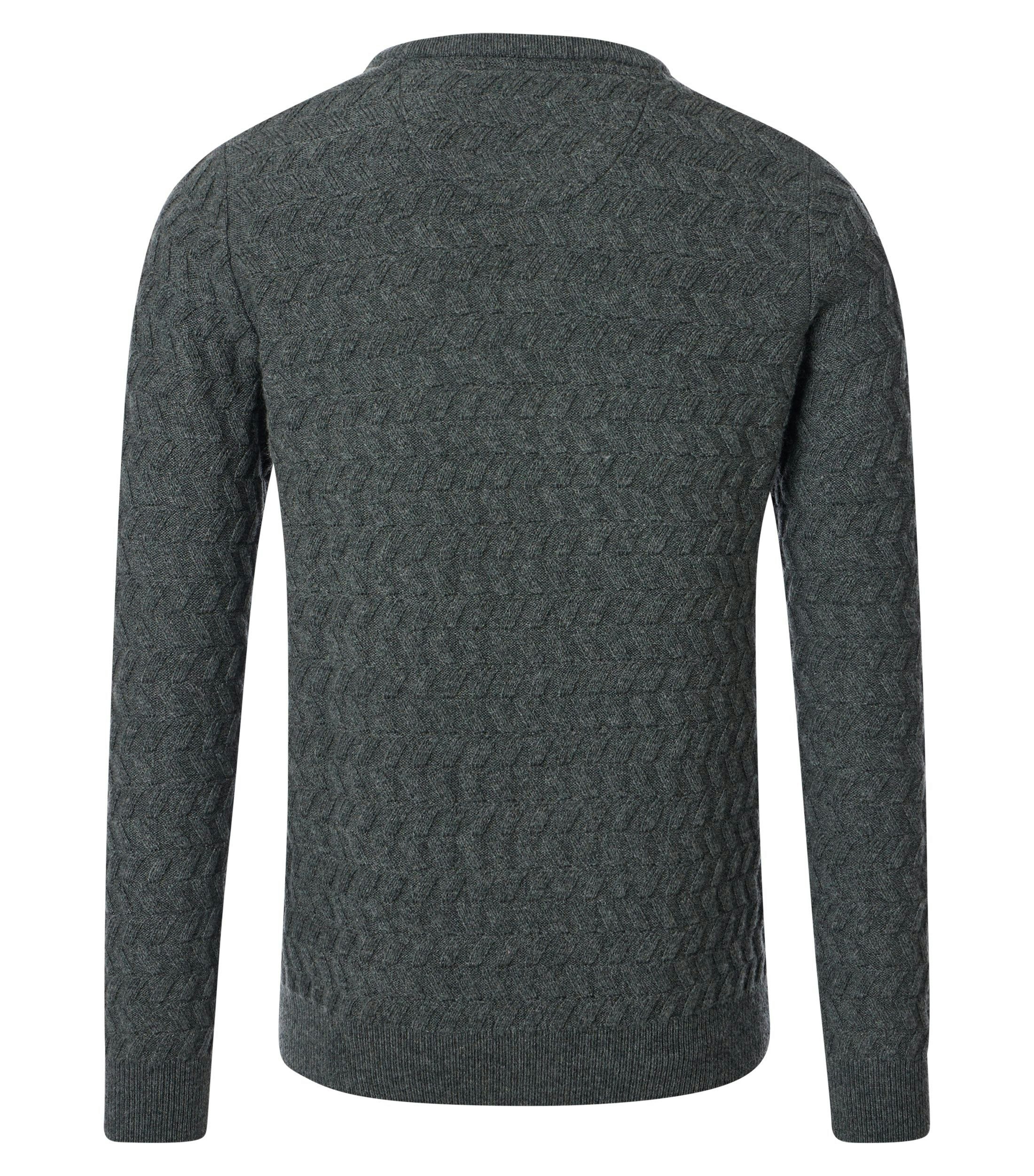 Ein Pullover im uni Muster in der Farbe Grün
