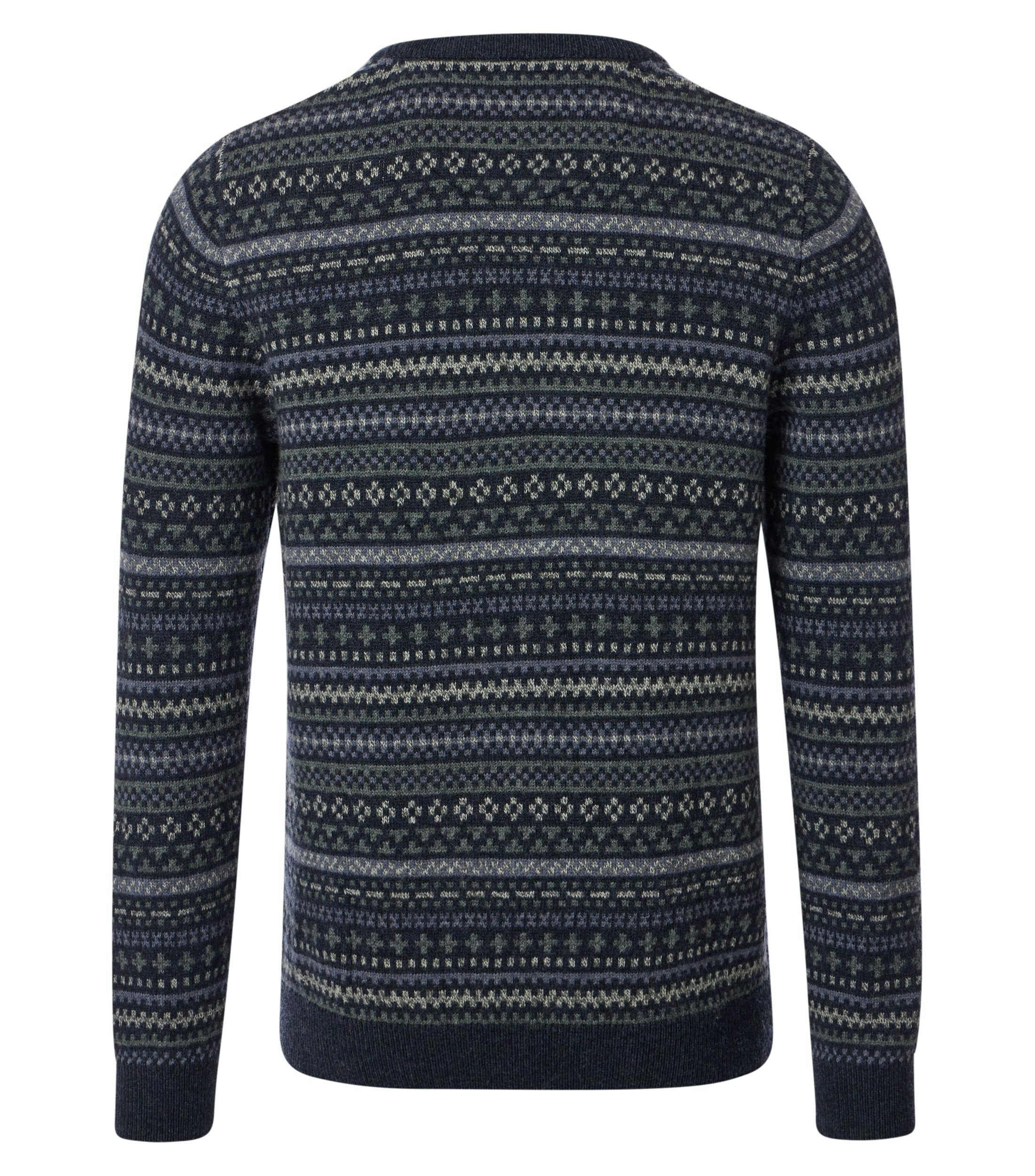 Ein Pullover im gemustert Muster in der Farbe Dunkelblau