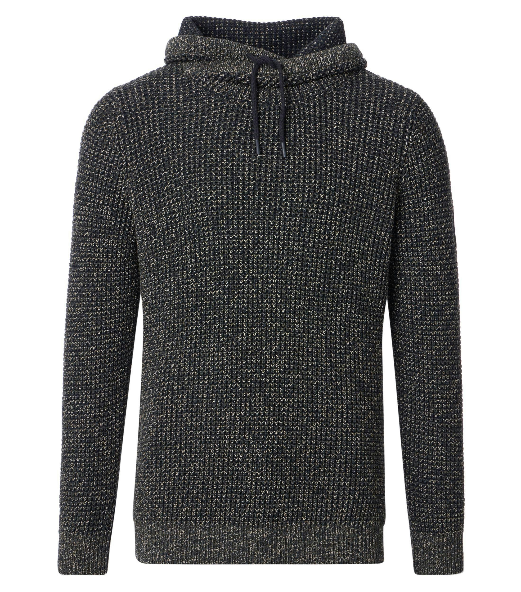 Ein Pullover im uni Muster in der Farbe mittleres Dunkelblau