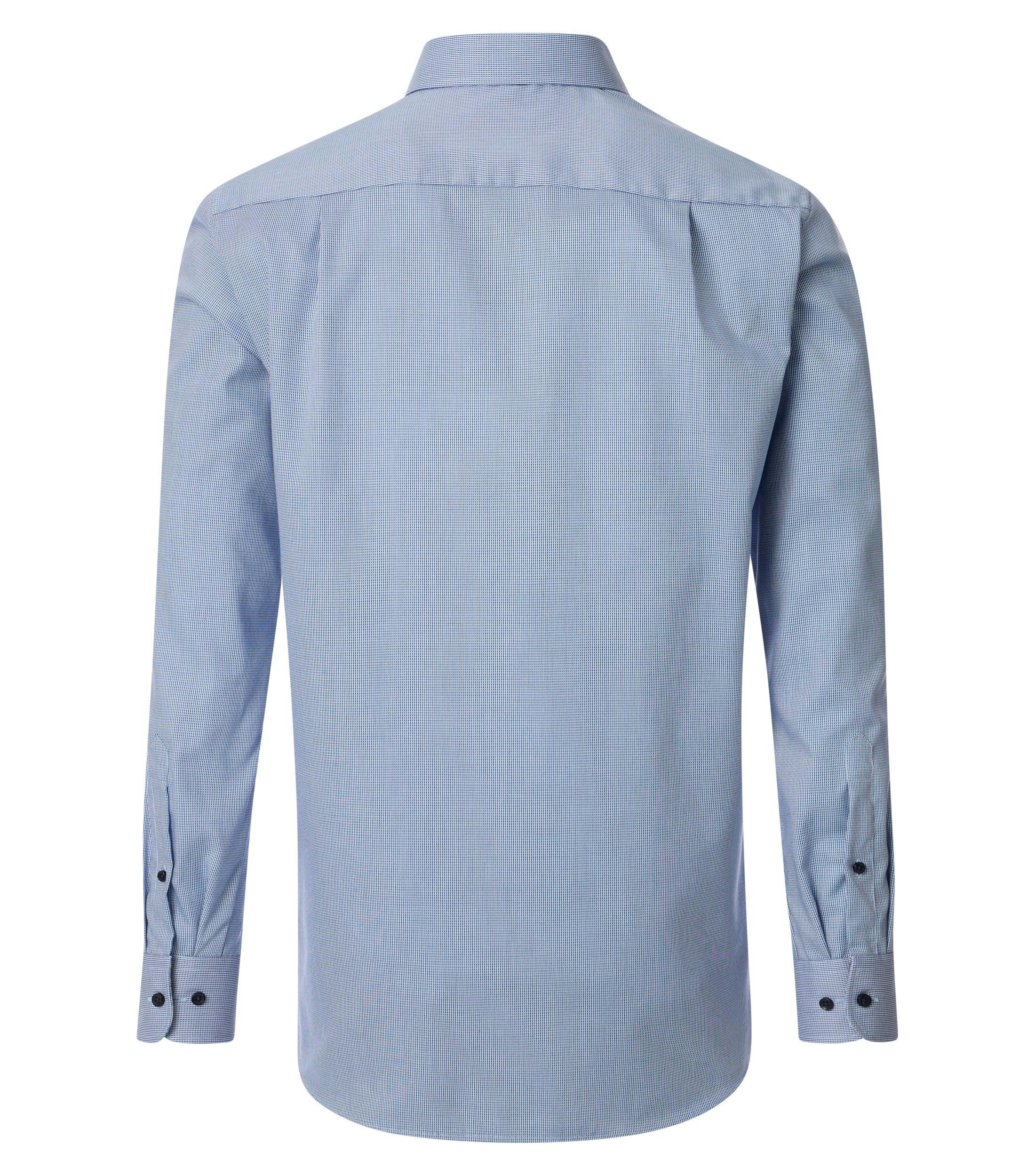 Ein Businesshemd im uni Muster in der Farbe Blau