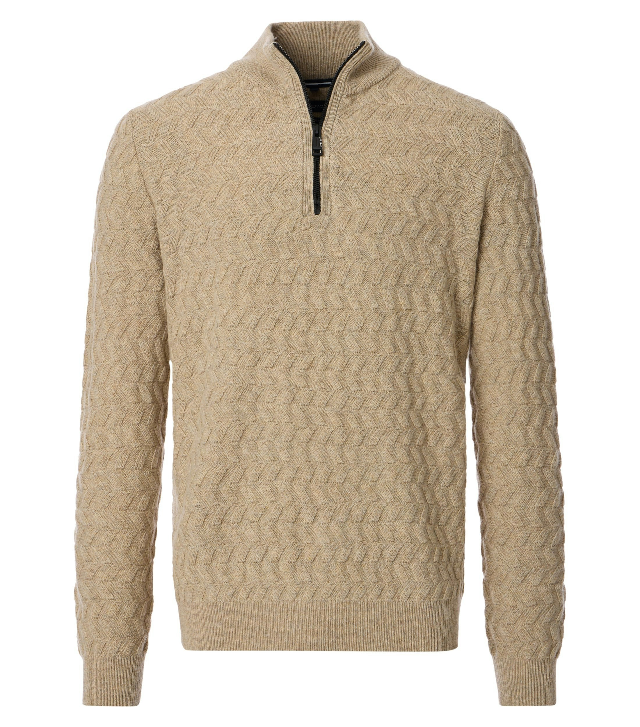 Ein Pullover im uni Muster in der Farbe Champagner Beige