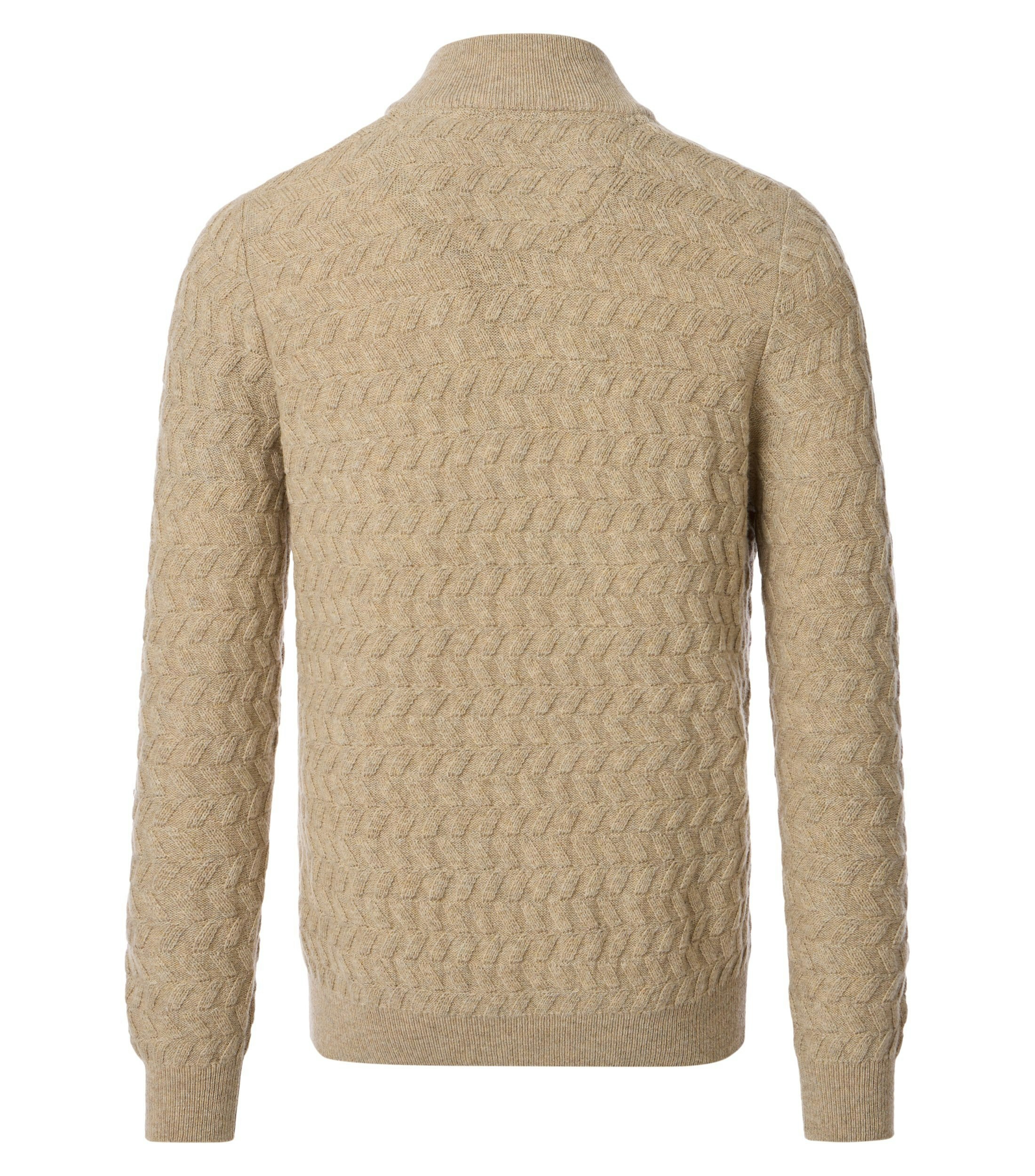 Ein Pullover im uni Muster in der Farbe Champagner Beige