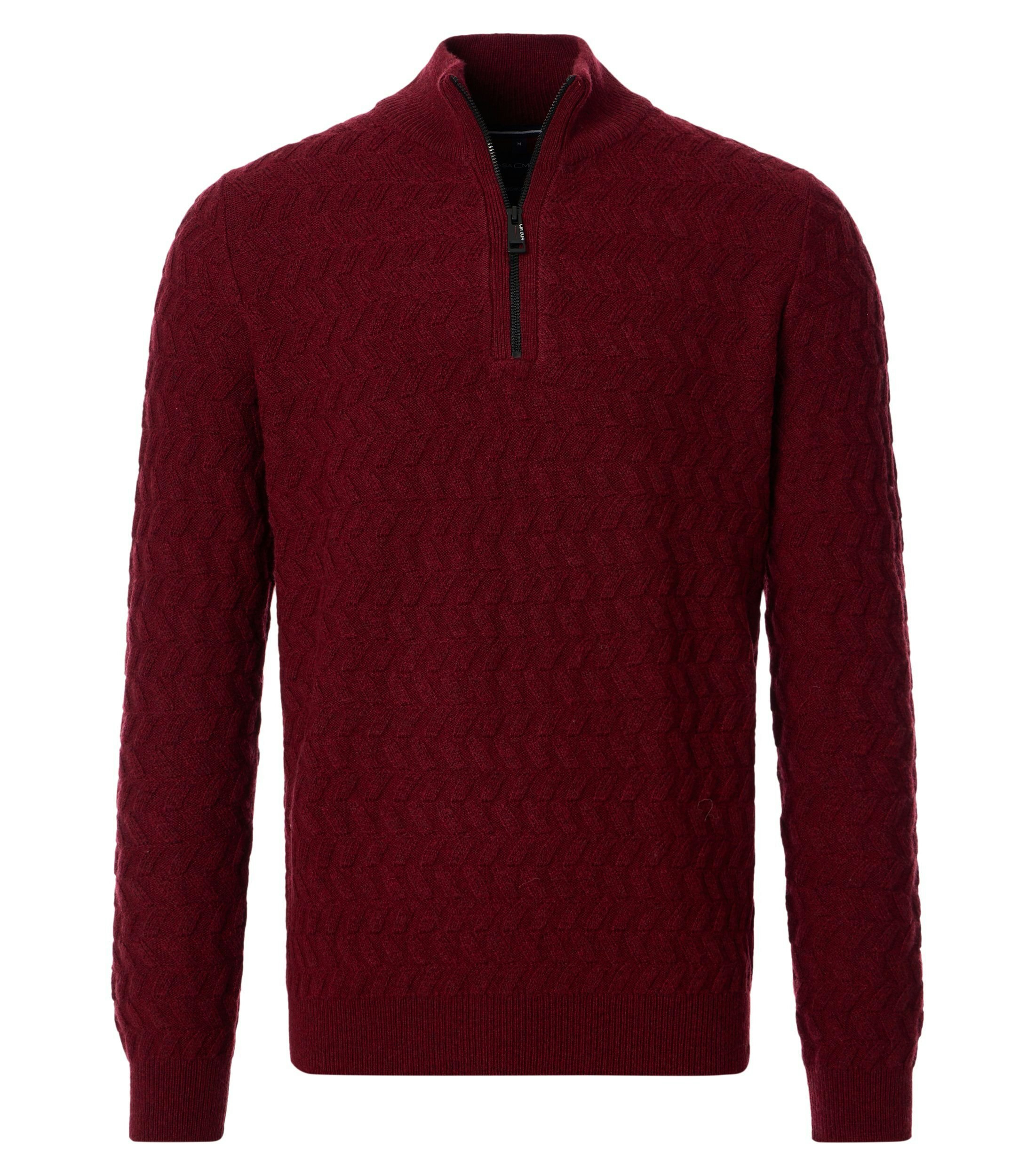 Ein Pullover im uni Muster in der Farbe Rot