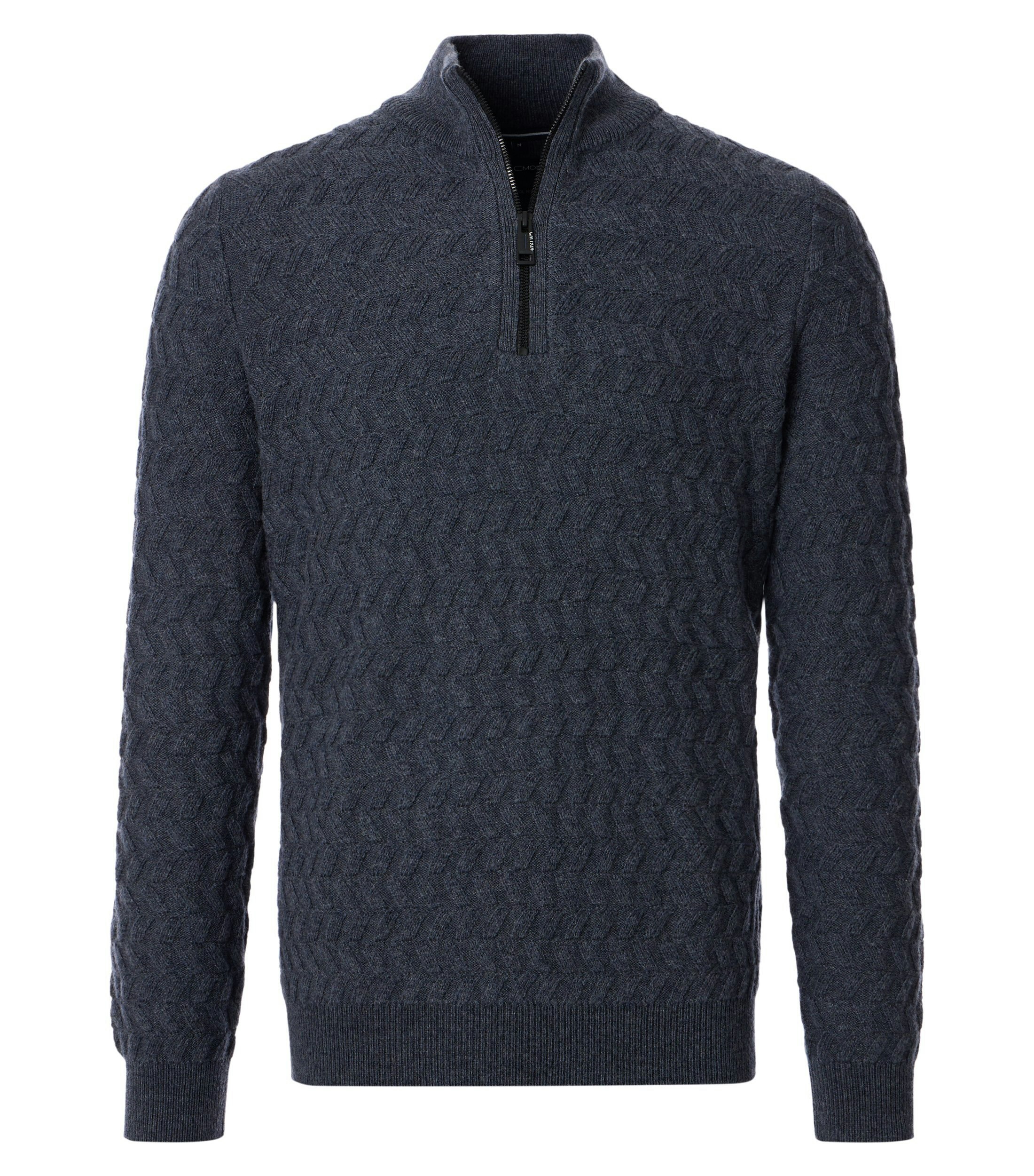 Ein Pullover im uni Muster in der Farbe Dunkelblau