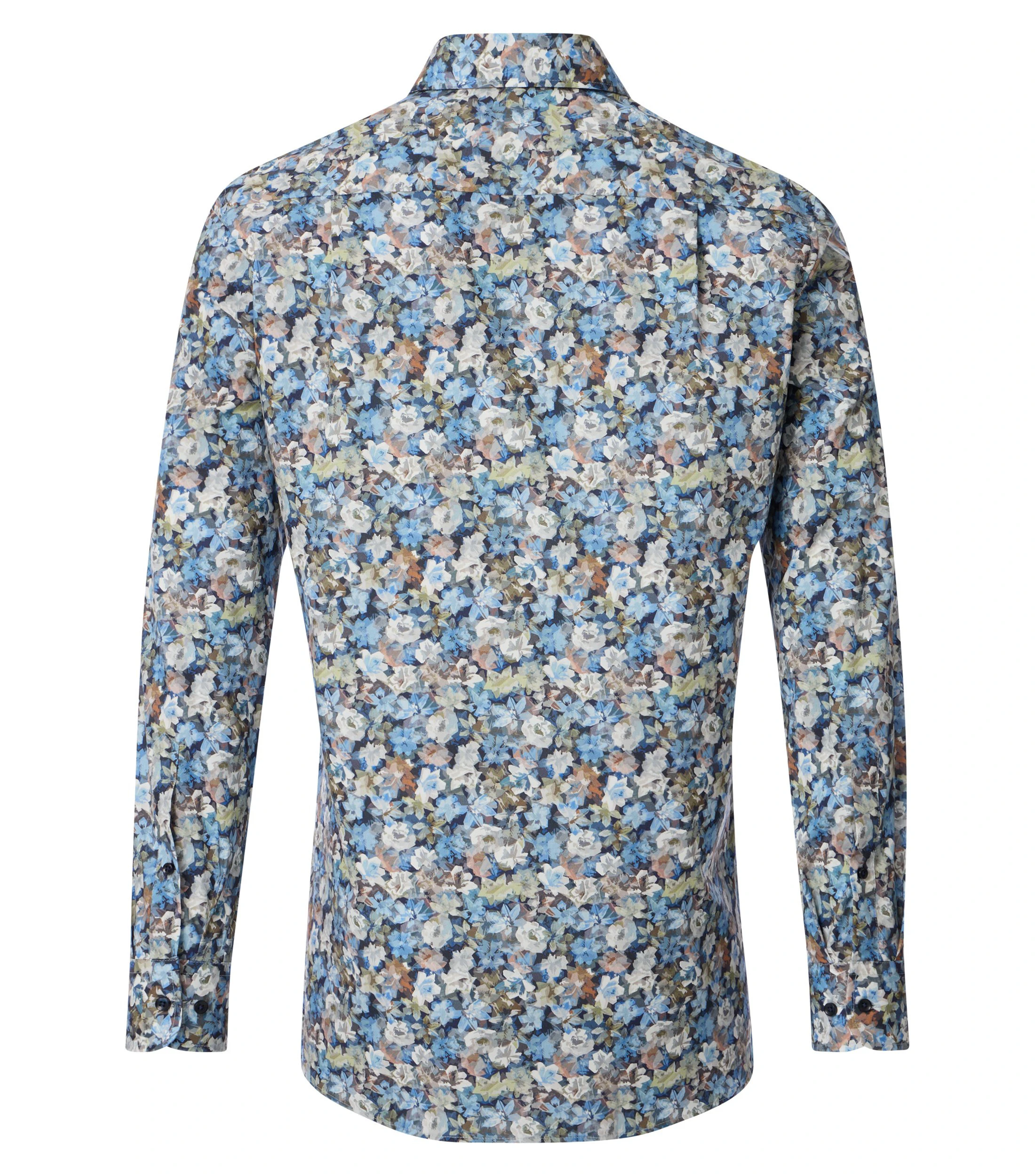 Businesshemd im Print-Muster in der Farbe Blau