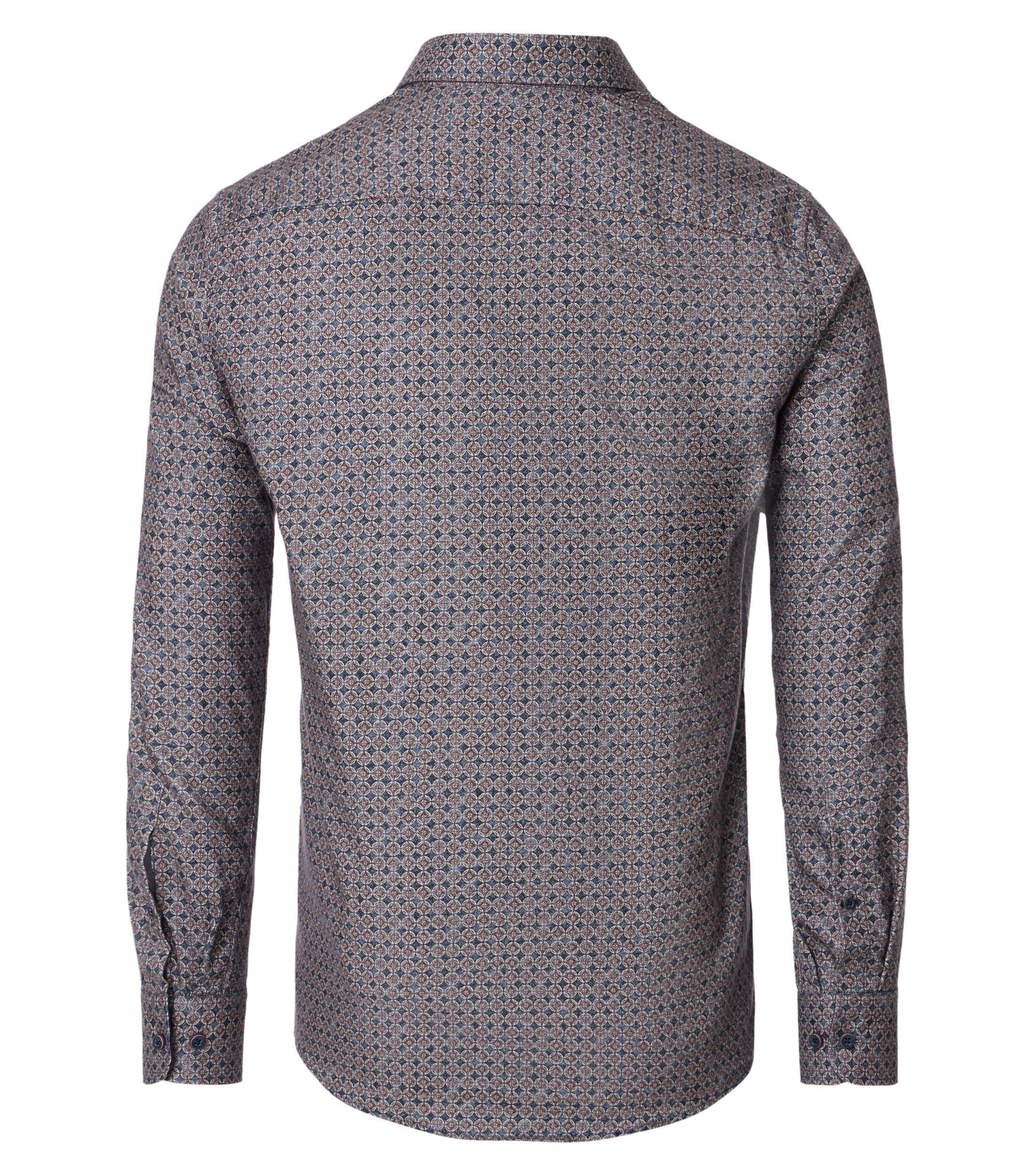 Ein Freizeithemd im Print Muster in der Farbe Hellrot