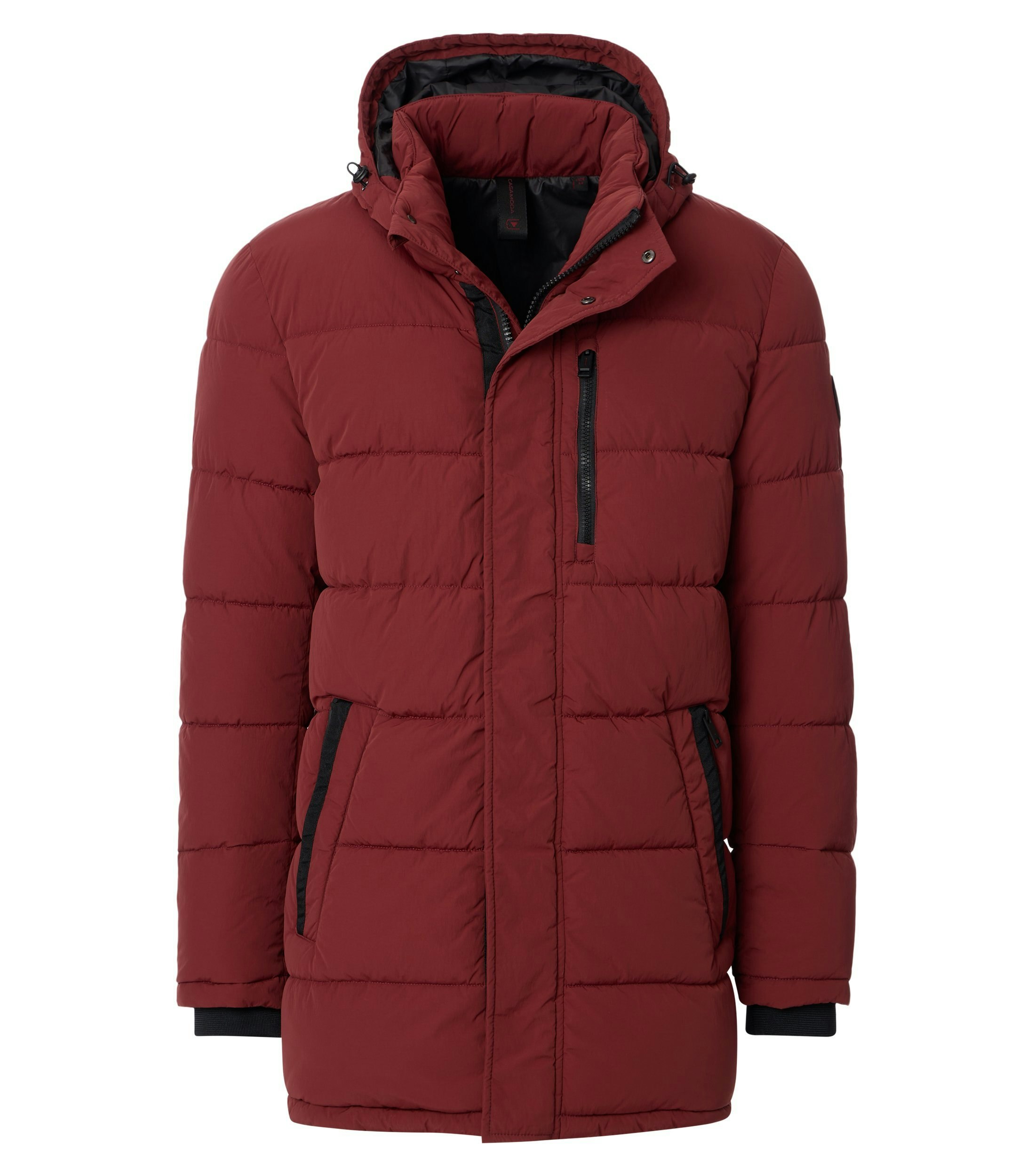 Ein Jacke im uni Muster in der Farbe Rot
