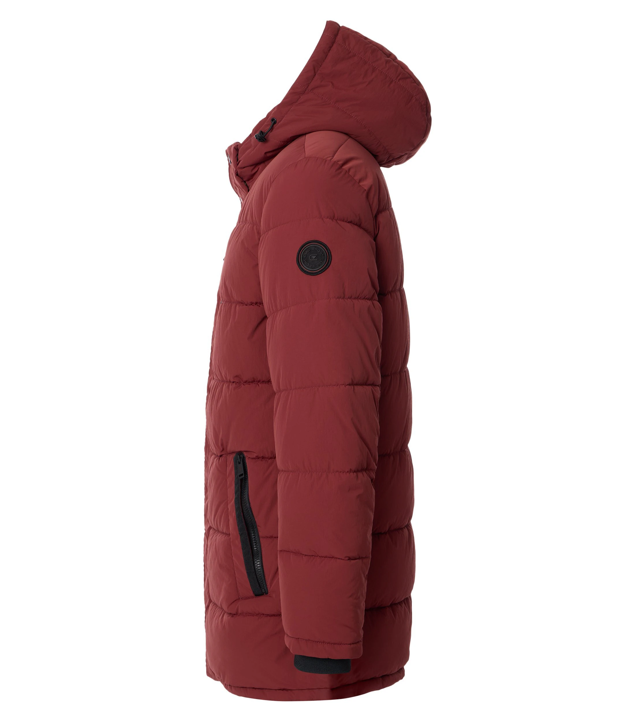Steppjacke im unifarbenen Design in der Farbe Rot