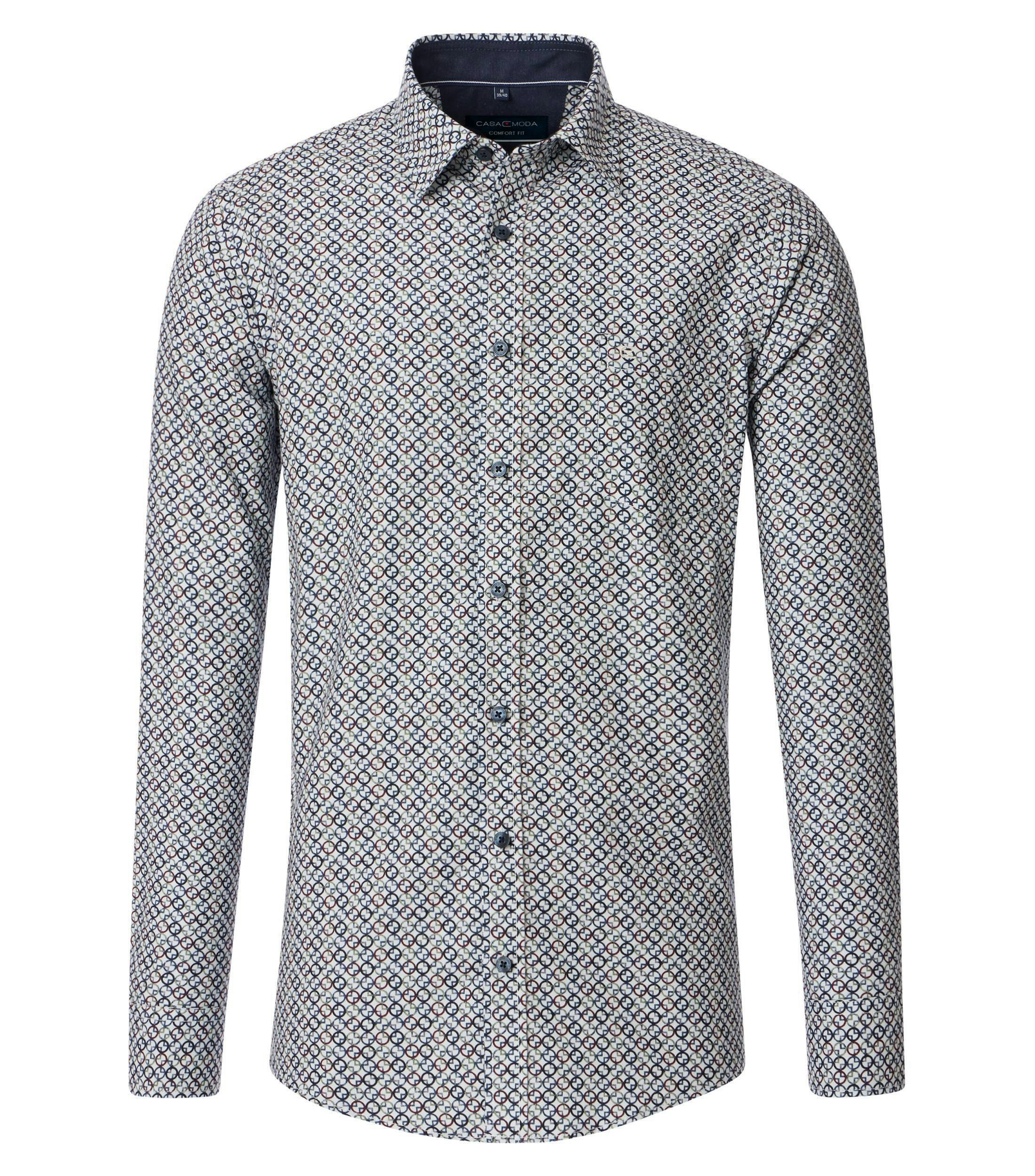 Ein Freizeithemd im Print Muster in der Farbe Grau