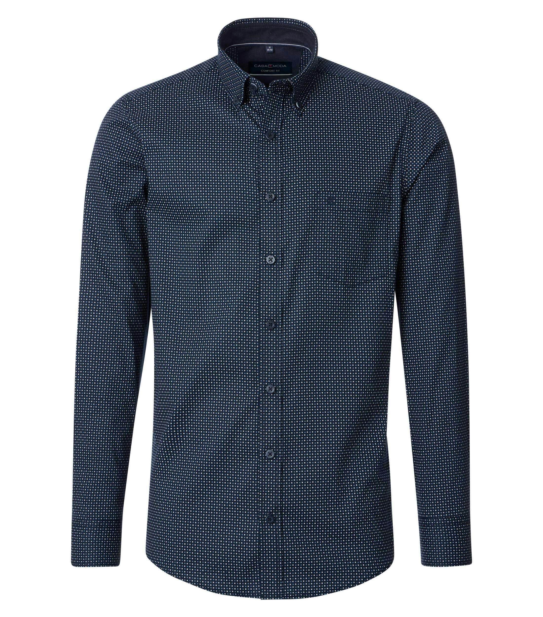 Ein Freizeithemd im Print Muster in der Farbe Blau