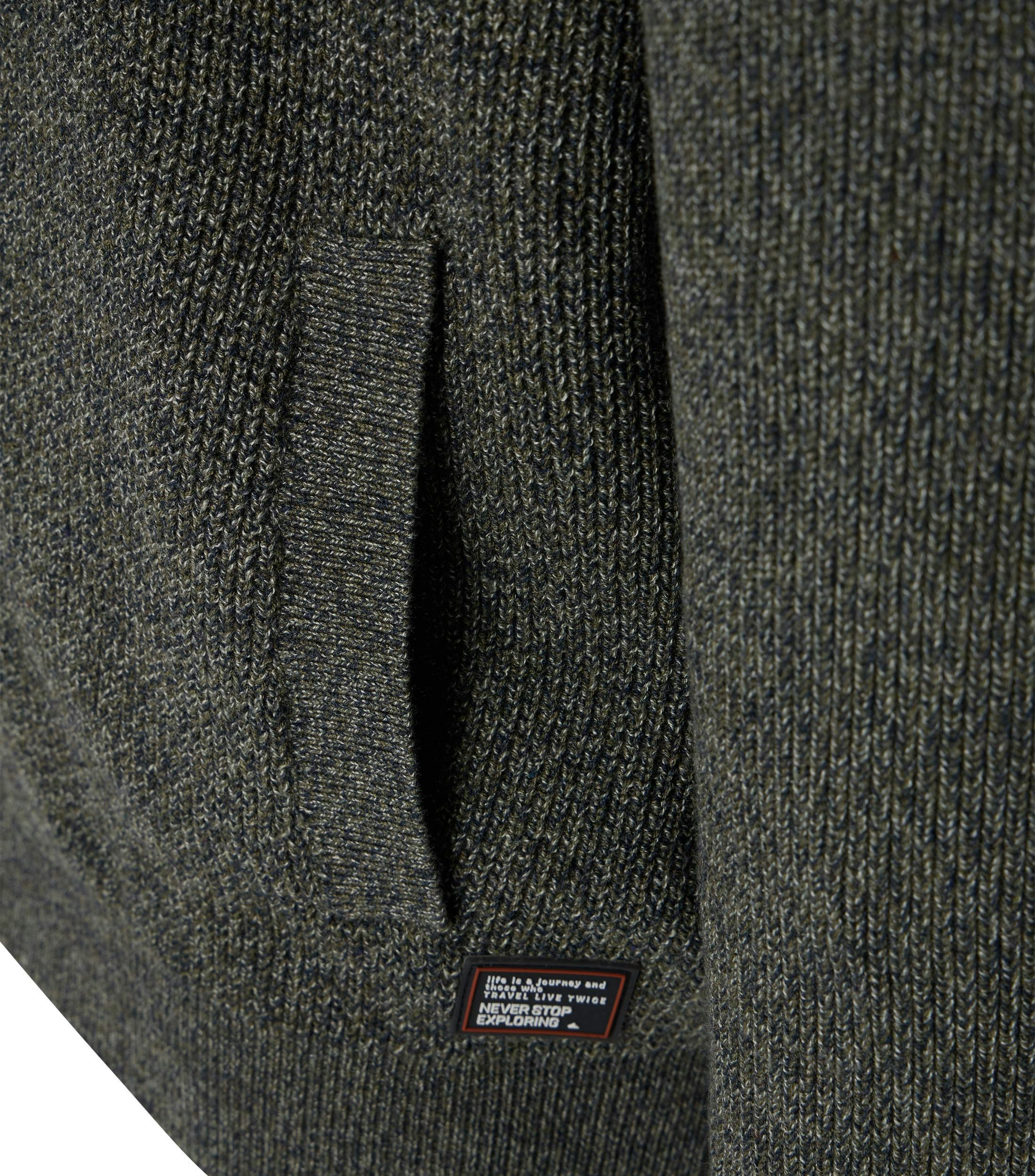 Ein Strickjacke im uni Muster in der Farbe Schlamm