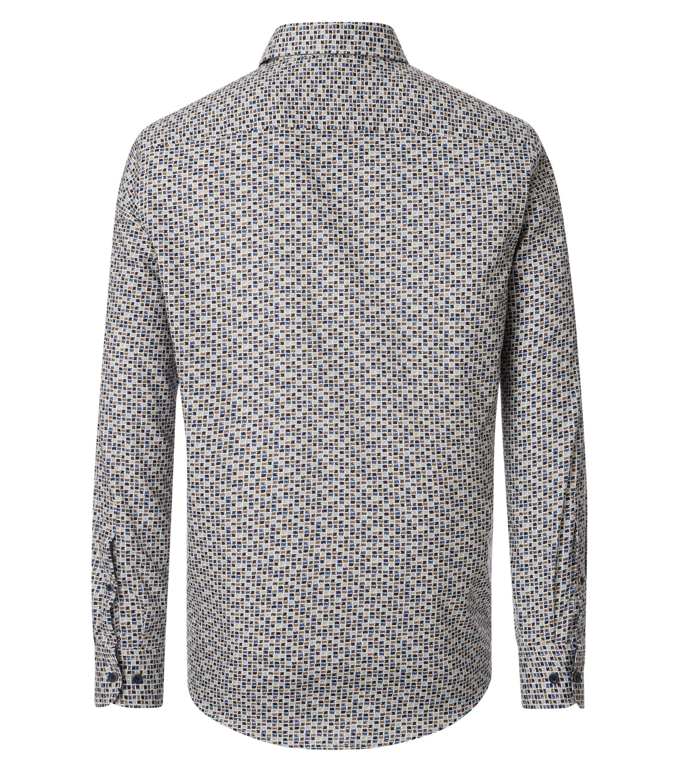 Ein Freizeithemd im Print Muster in der Farbe Blau