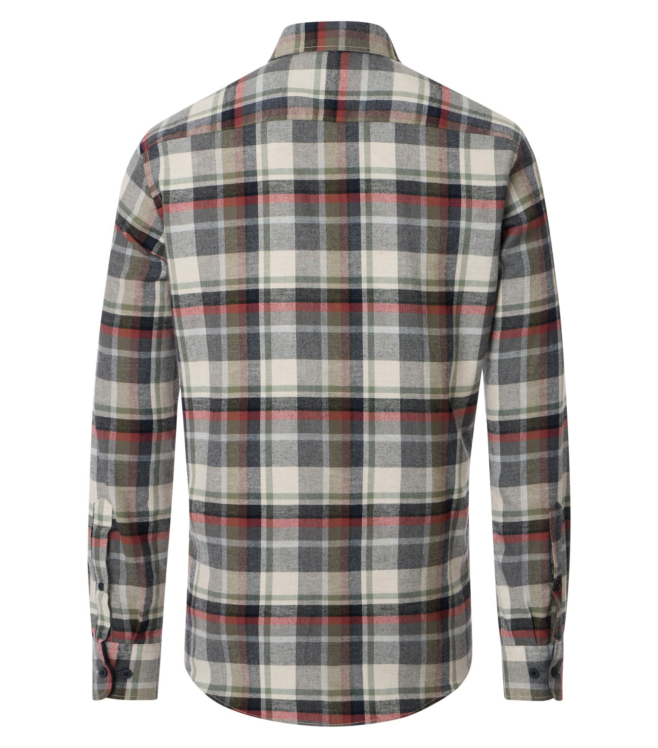 Ein Freizeithemd im kariert Muster in der Farbe Champagner