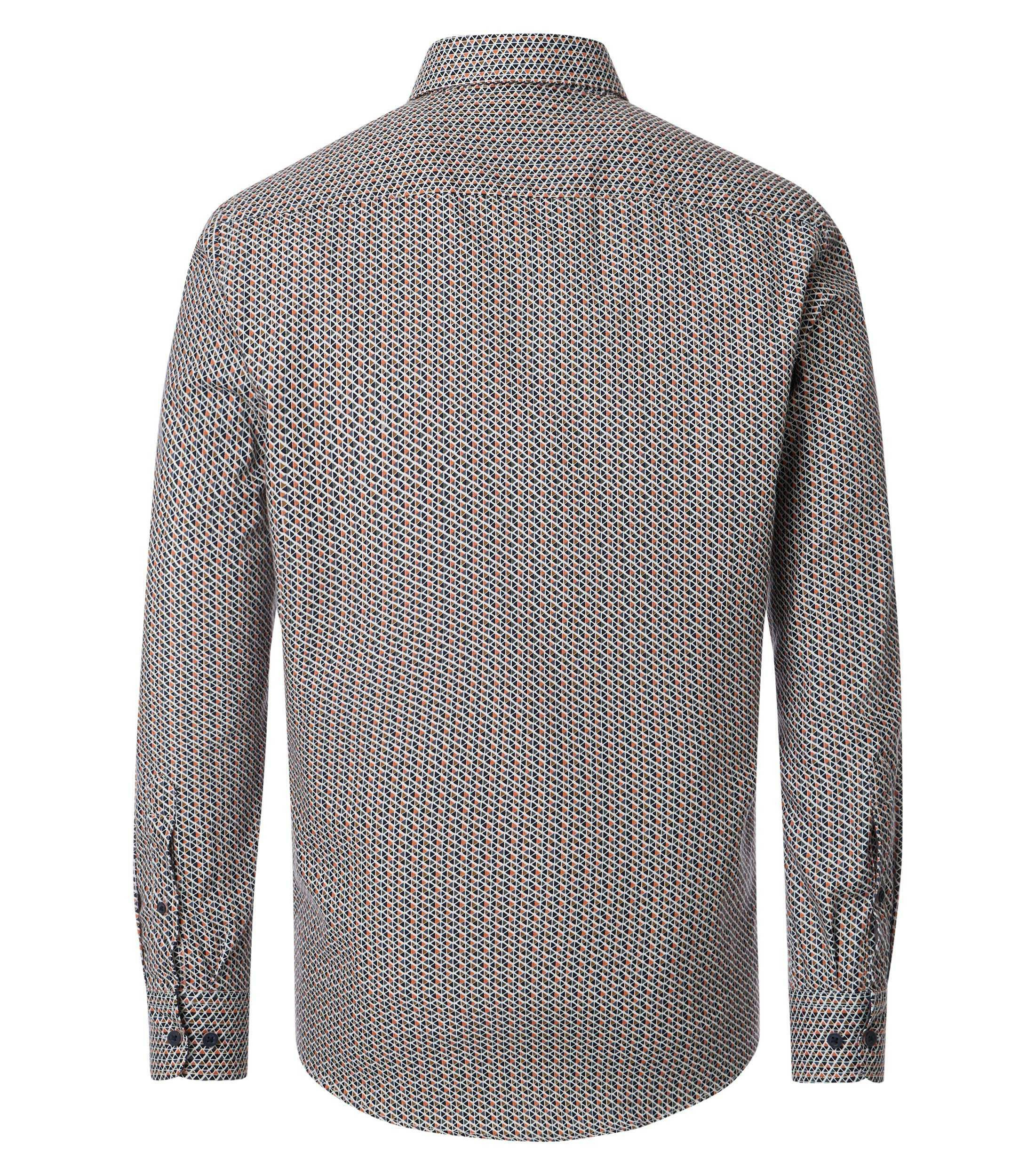 Ein Freizeithemd im Print Muster in der Farbe Hellorange