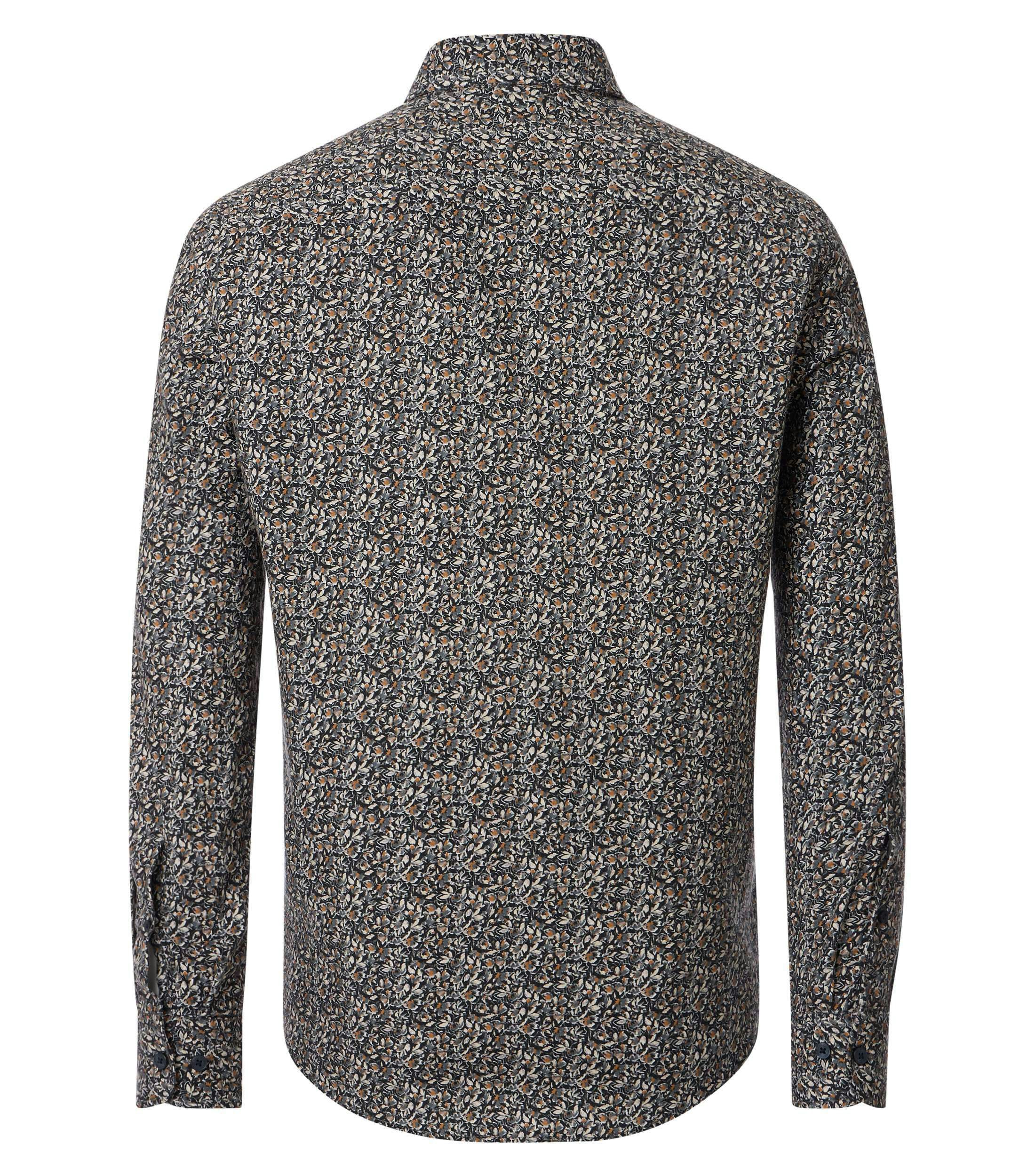 Ein Freizeithemd im Print Muster in der Farbe Dunkelgrün