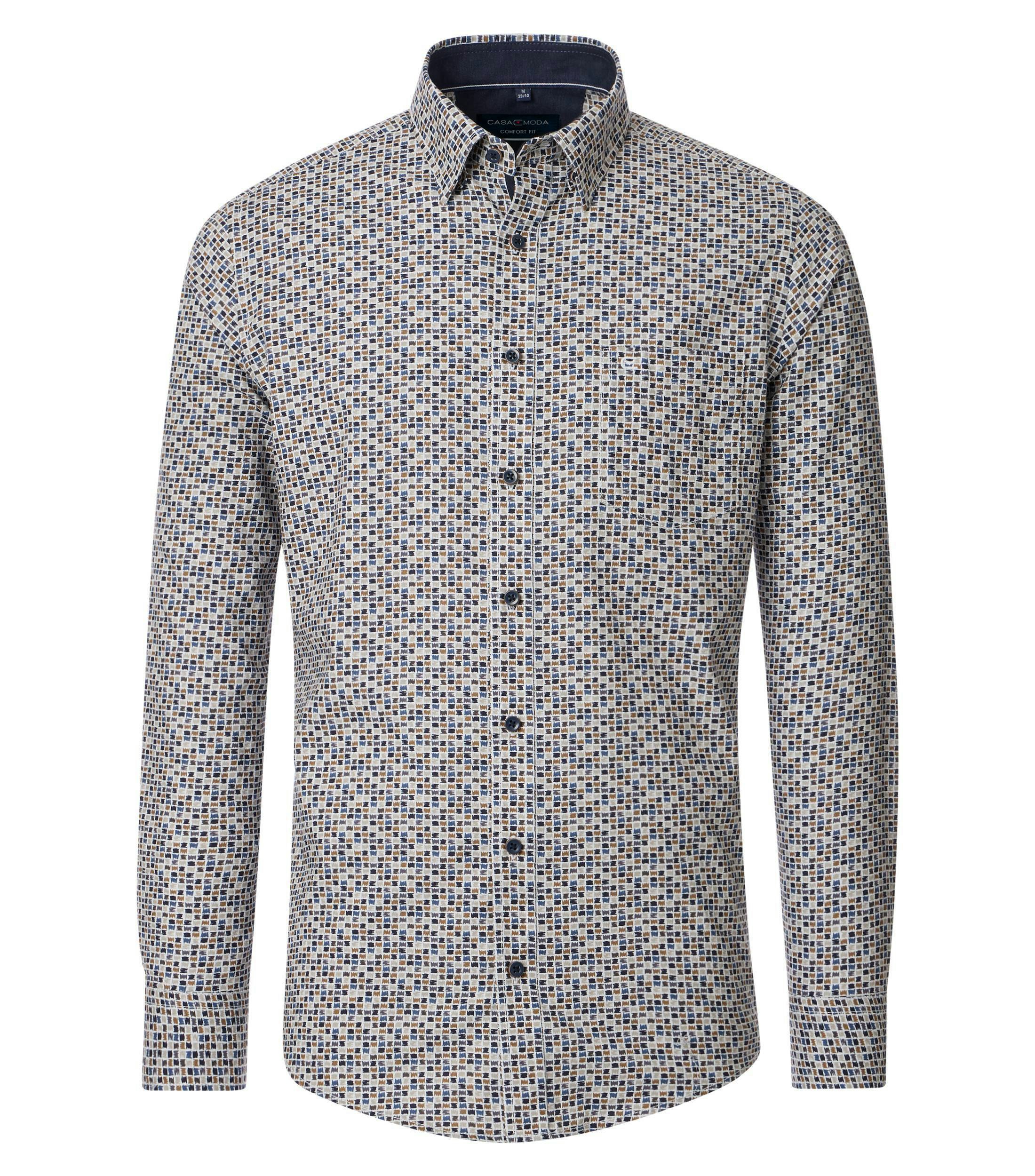 Ein Freizeithemd im Print Muster in der Farbe Hellblau