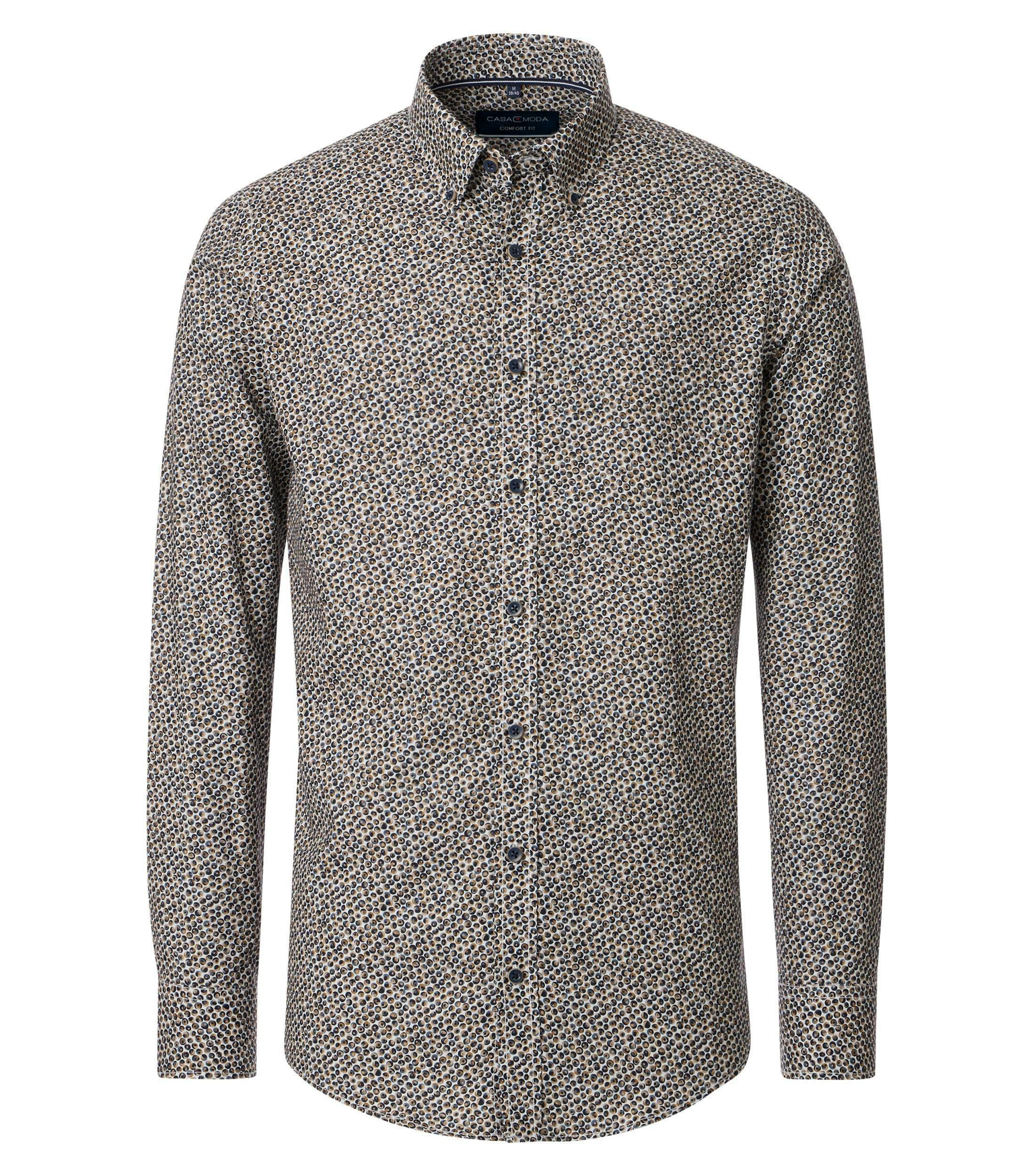 Ein Freizeithemd im Print Muster in der Farbe Braun