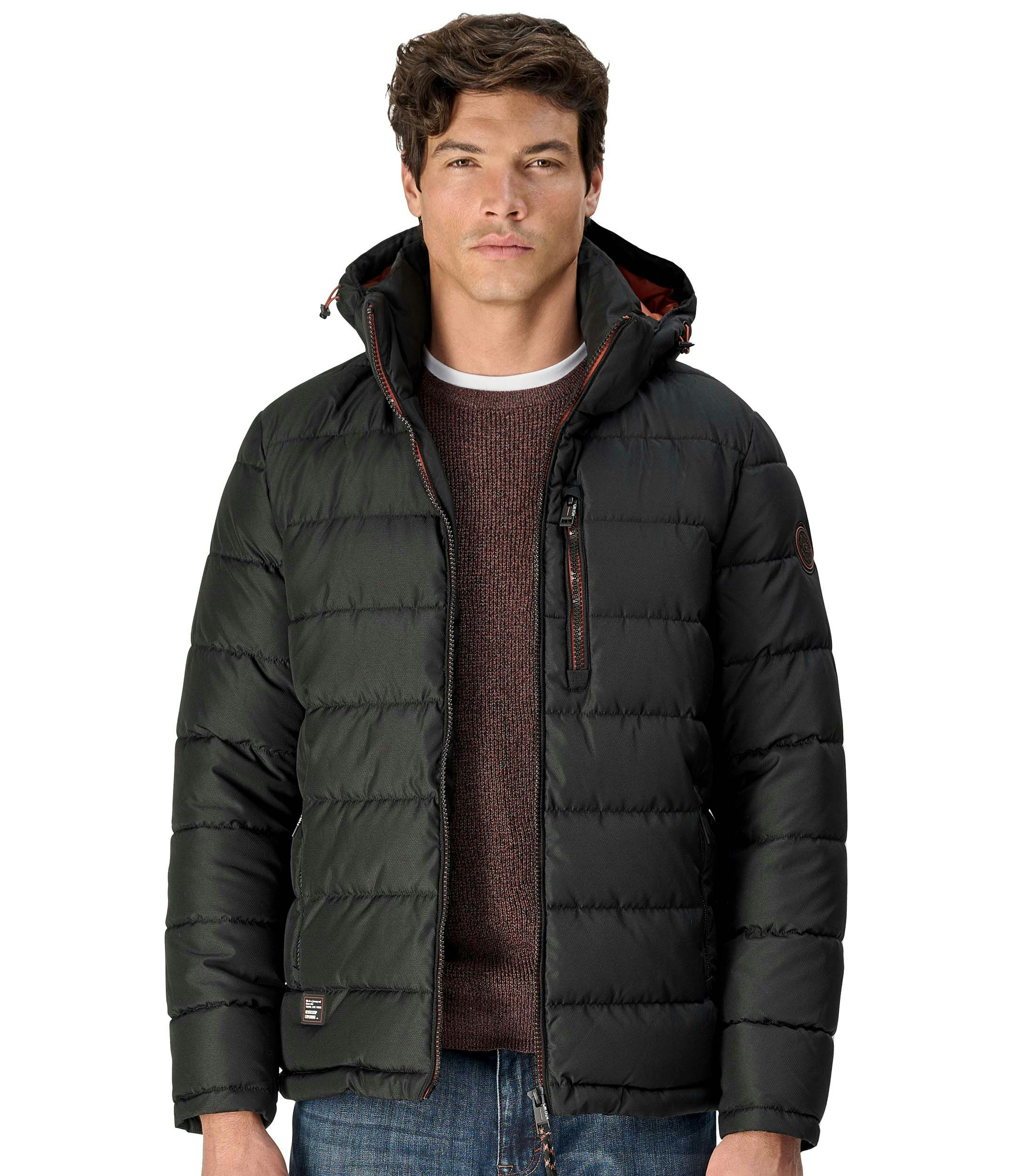 Jacke im unifarbenen Design in der Farbe Schwarz