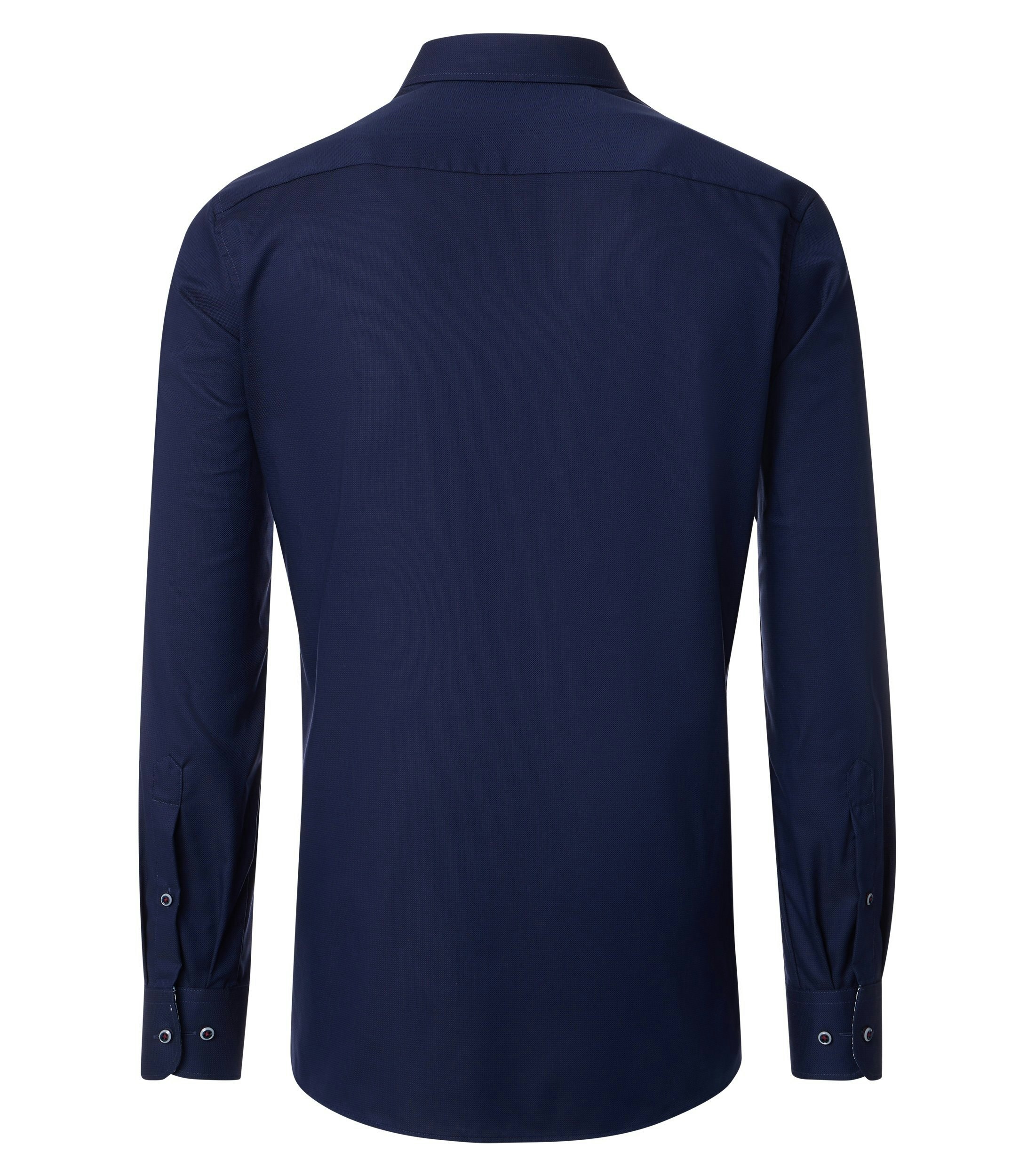 Ein Businesshemd im uni Muster in der Farbe Dunkelblau