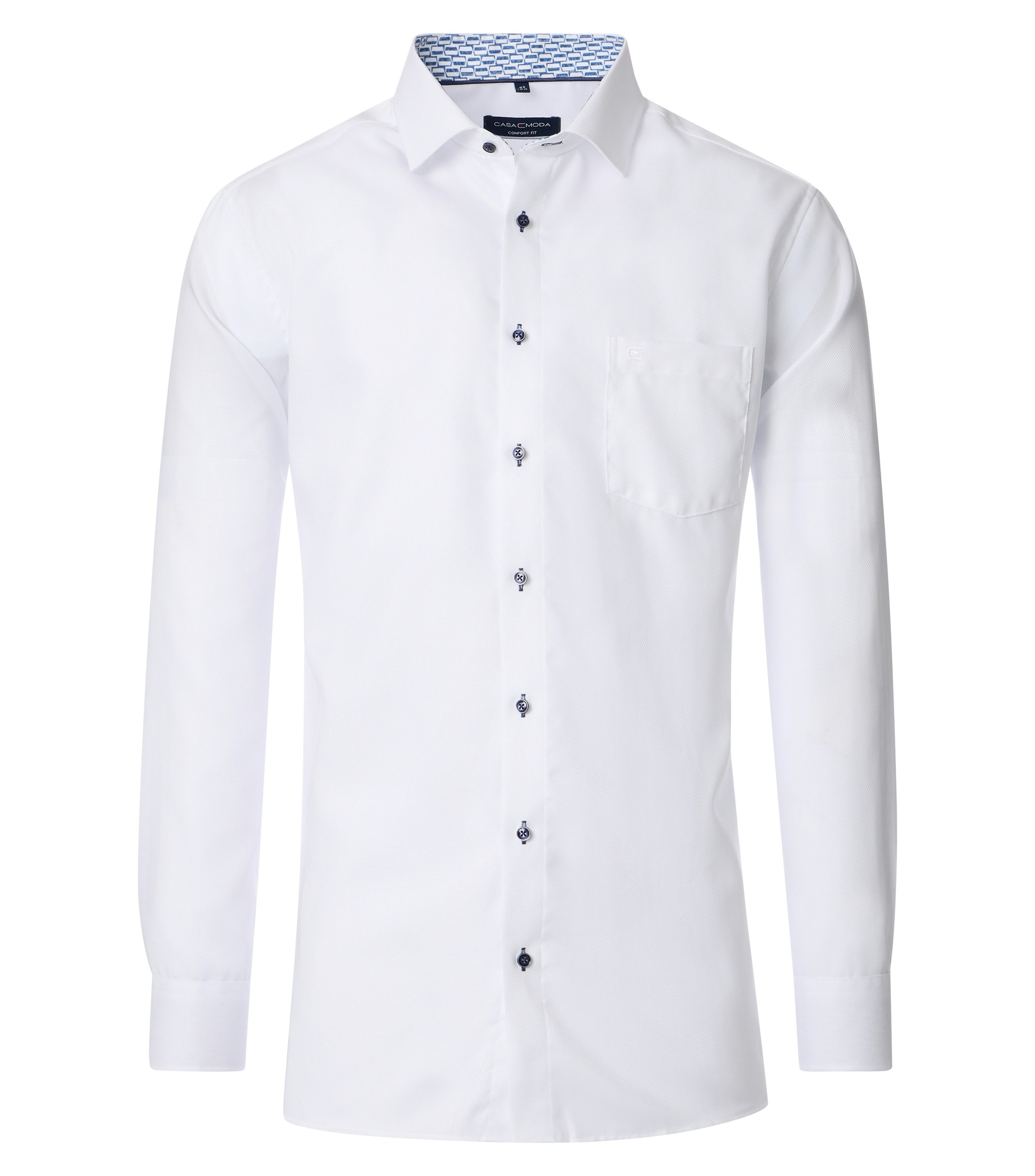 Ein Businesshemd im uni Muster in der Farbe Weiß